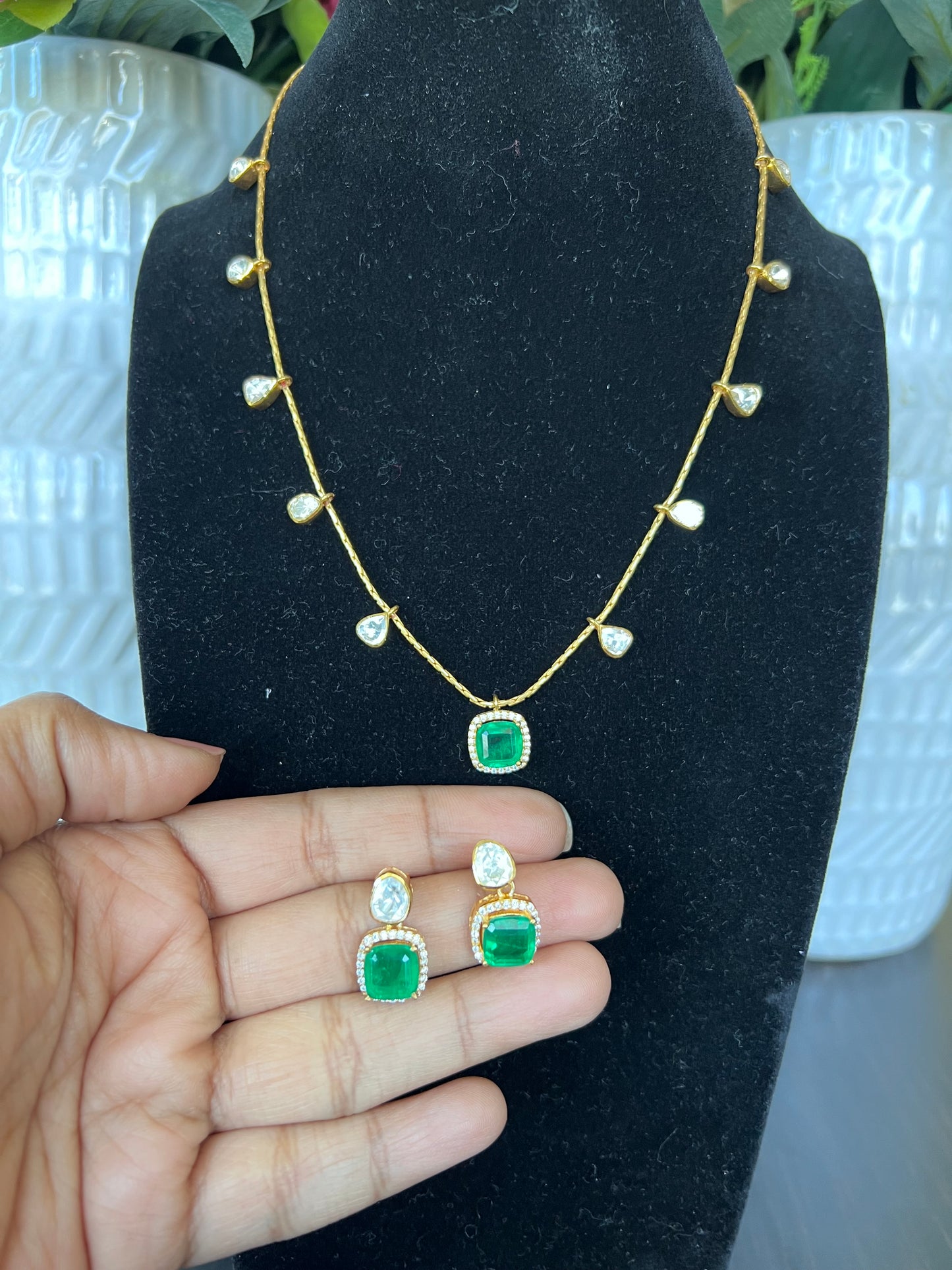 PANKHUDI 925 Silver Pendant Set