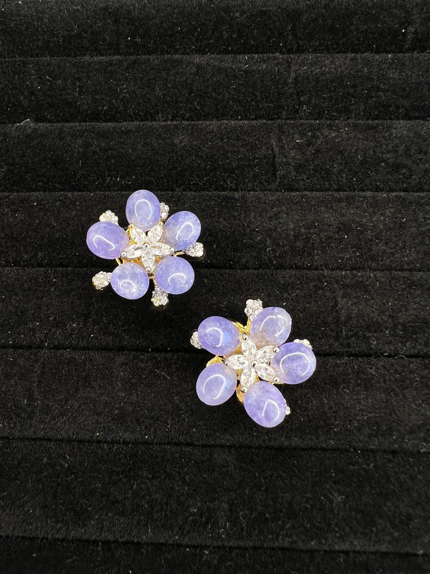 Floral Studs with Fusion beads