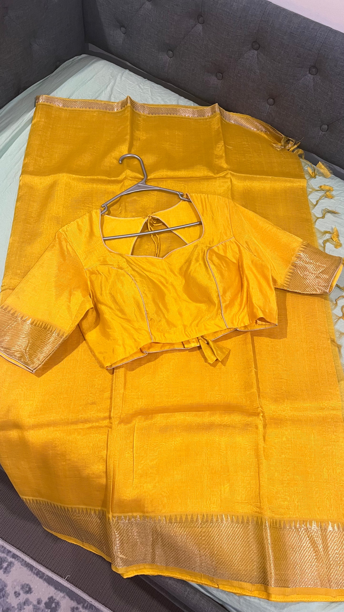 Handloom Mangalagiri Saree with Blouse