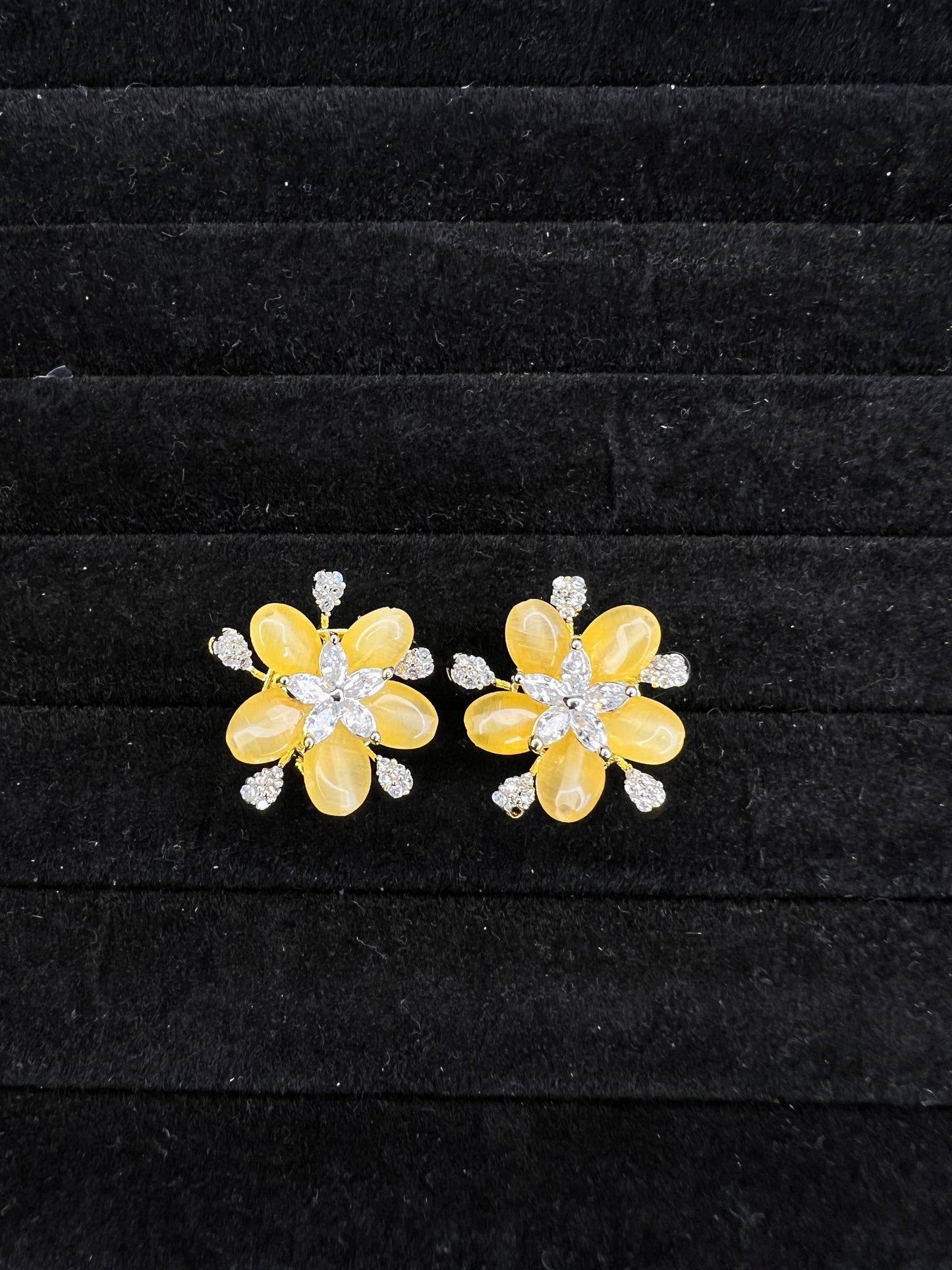 Floral Studs with Fusion beads