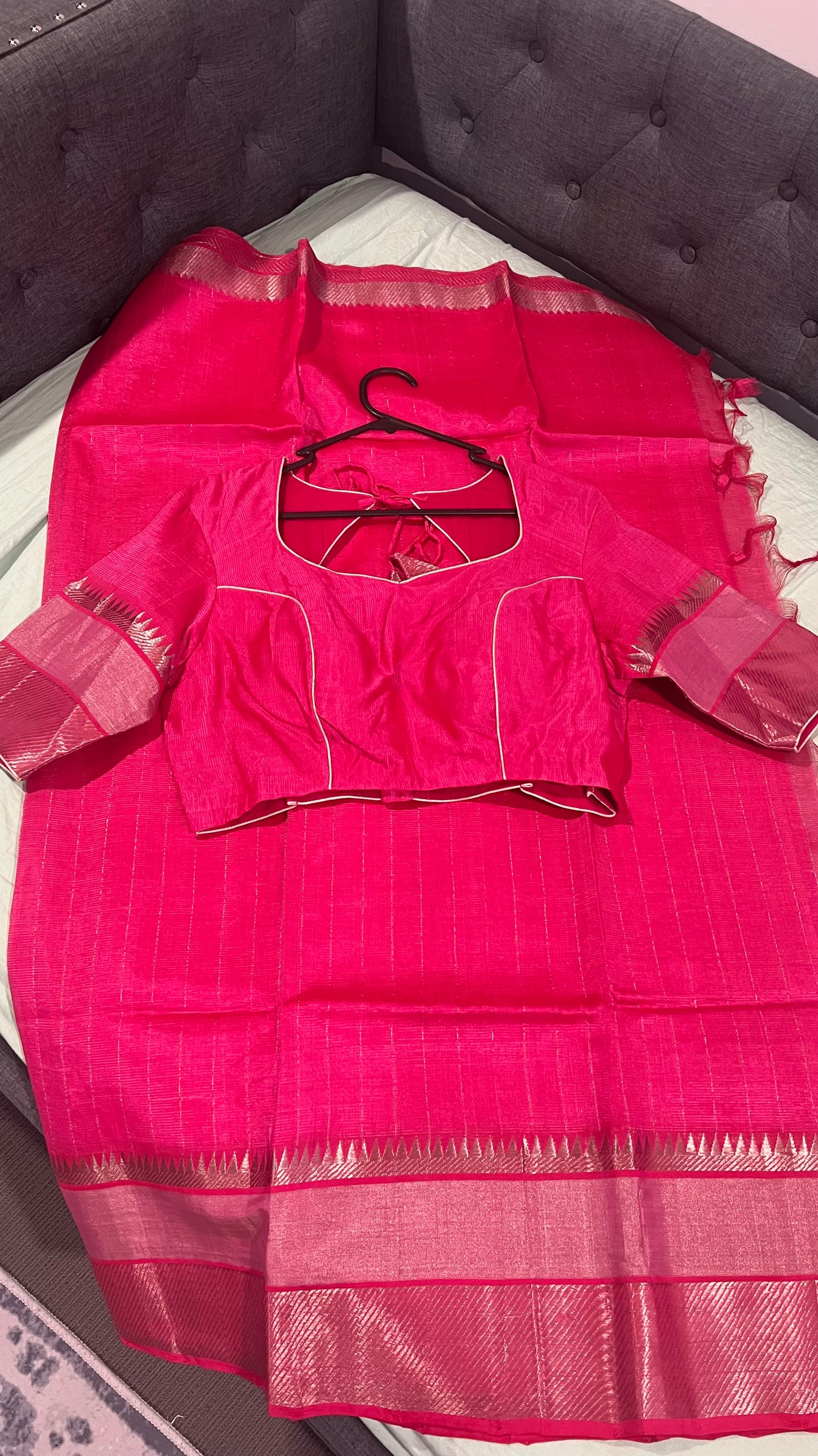 Handloom Mangalagiri Saree with Blouse