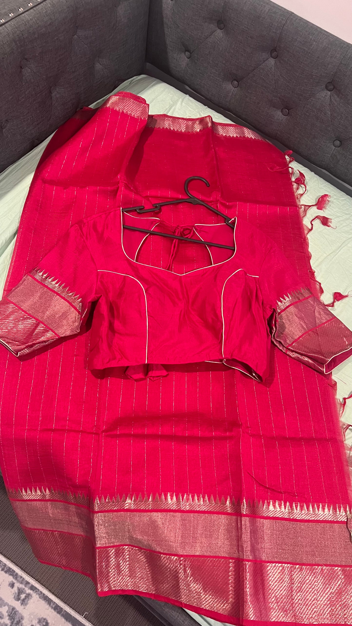 Handloom Mangalagiri Saree with Blouse