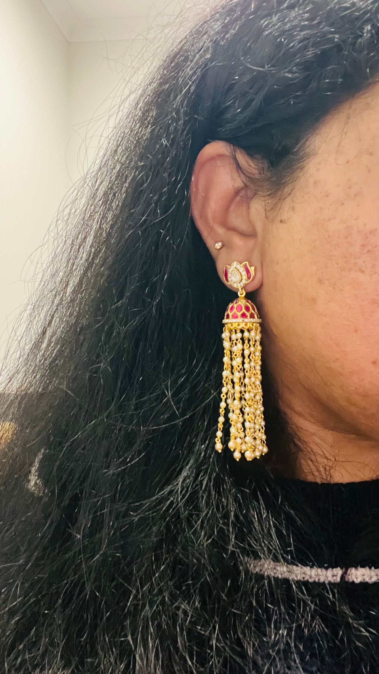 Jadau Kundan Jhumkas