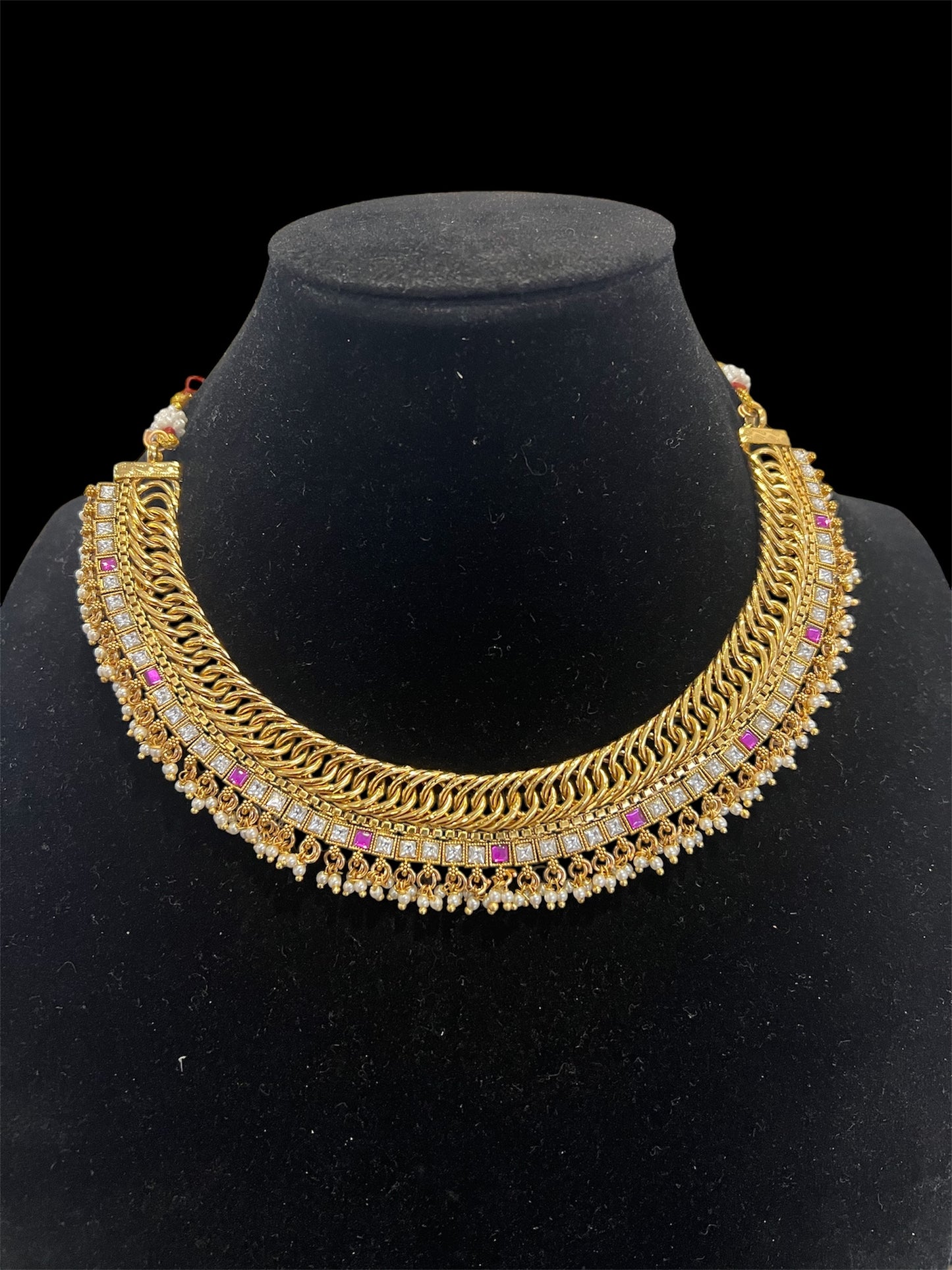 2 in 1 Kundan Nakshi Jalebi Necklace Set