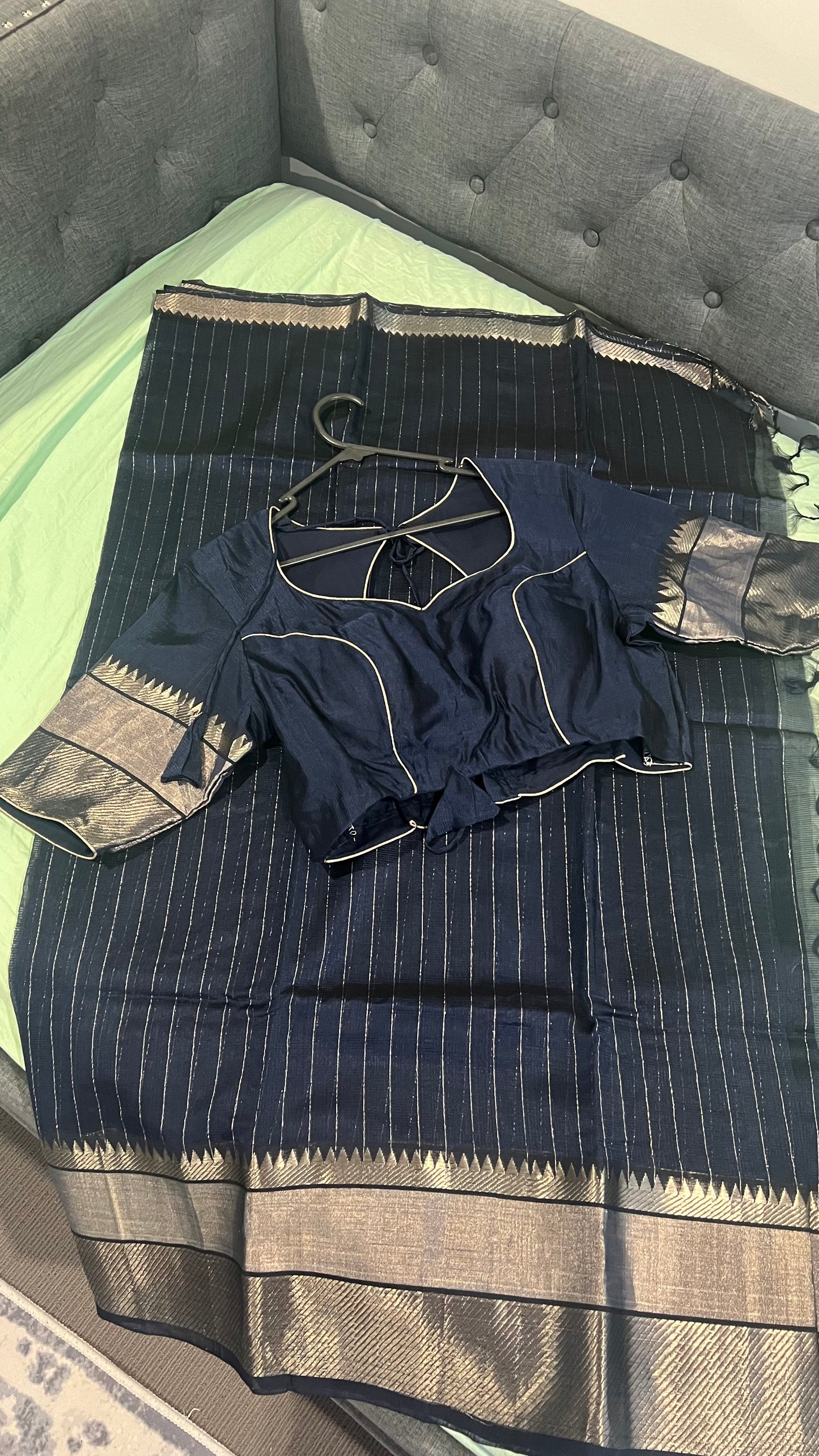 Handloom Mangalagiri Saree with Blouse