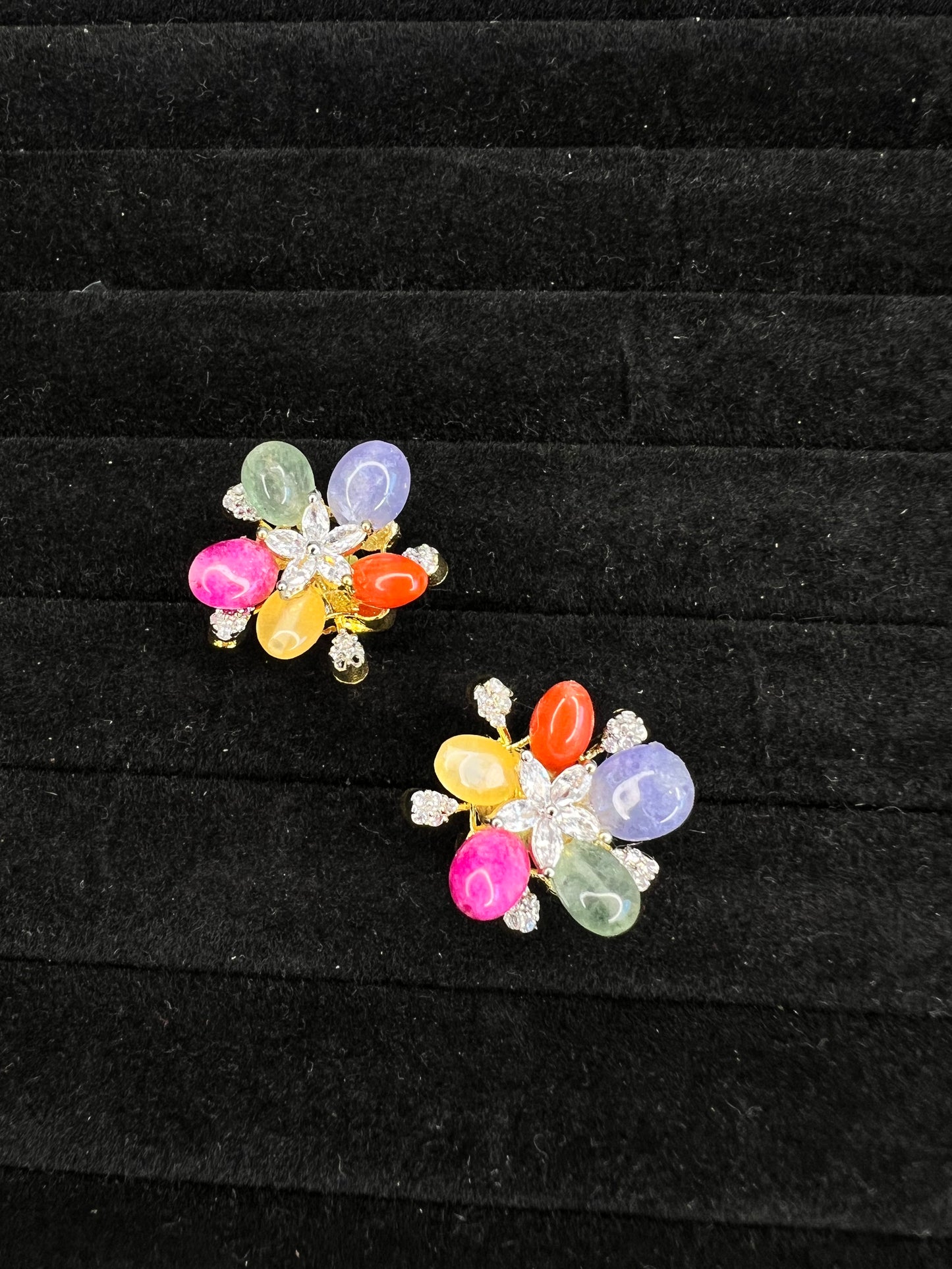 Floral Studs with Fusion beads