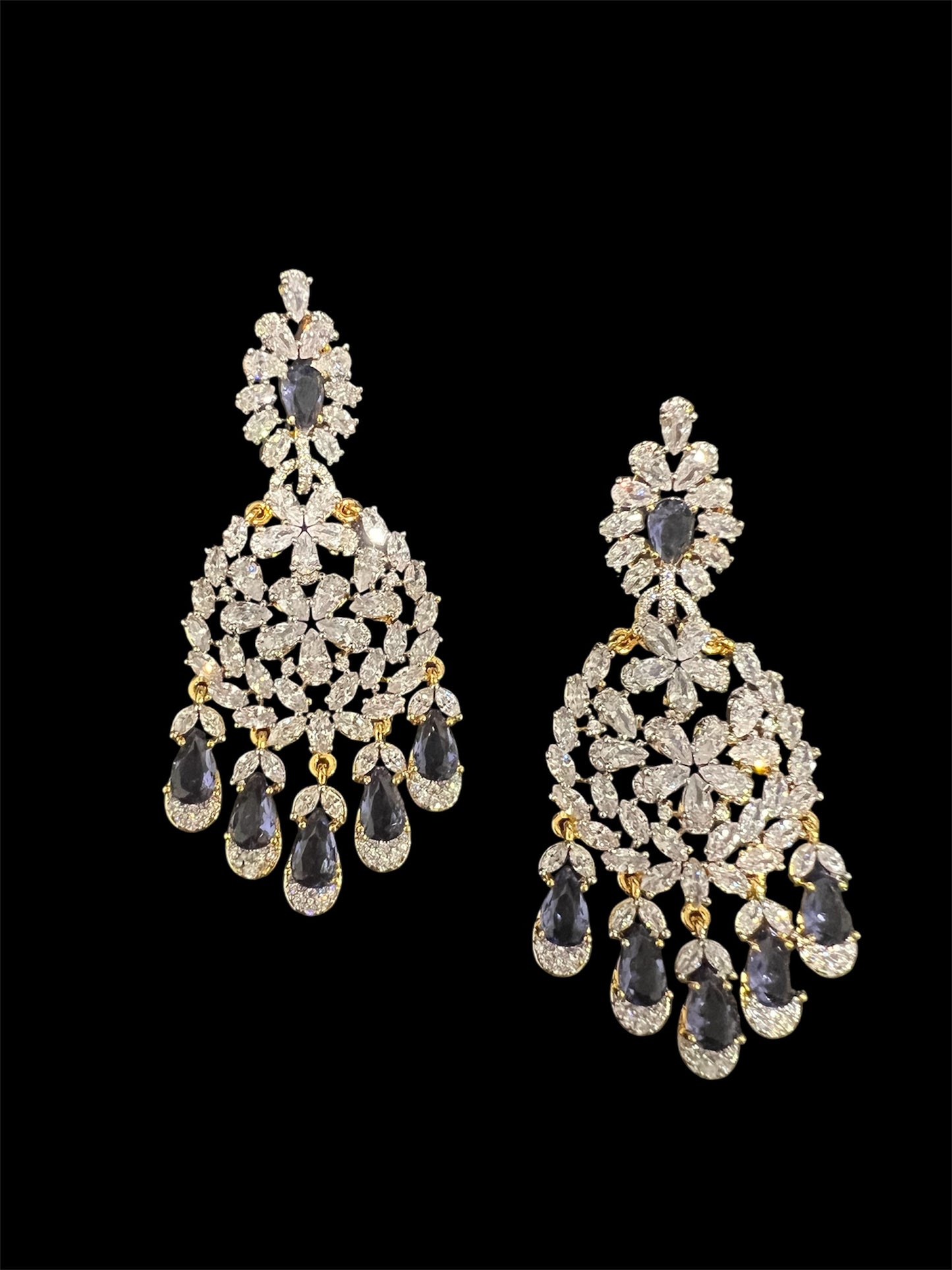 Amethyst chandelier earrings
