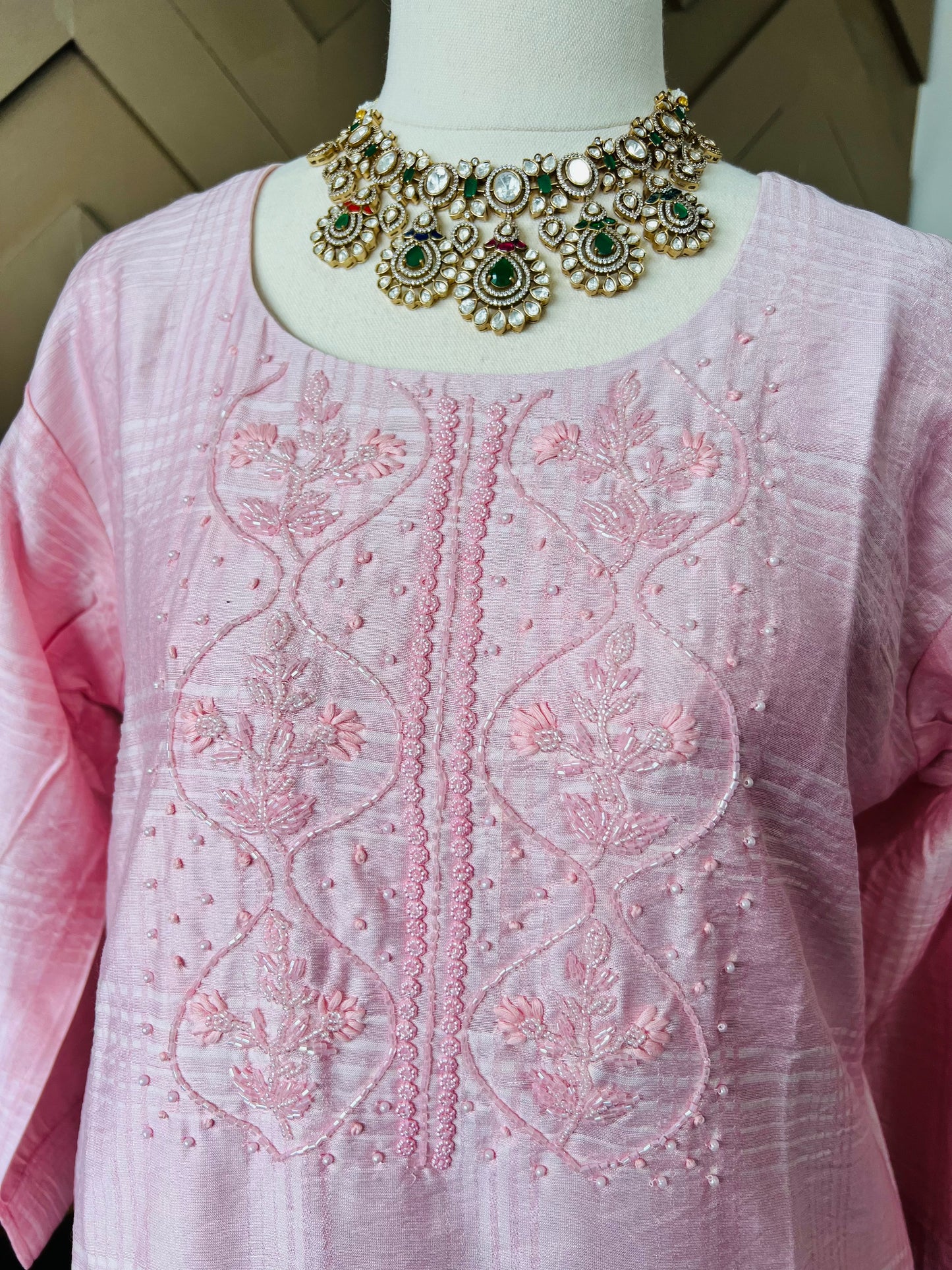 Baby Pink Kurta Set