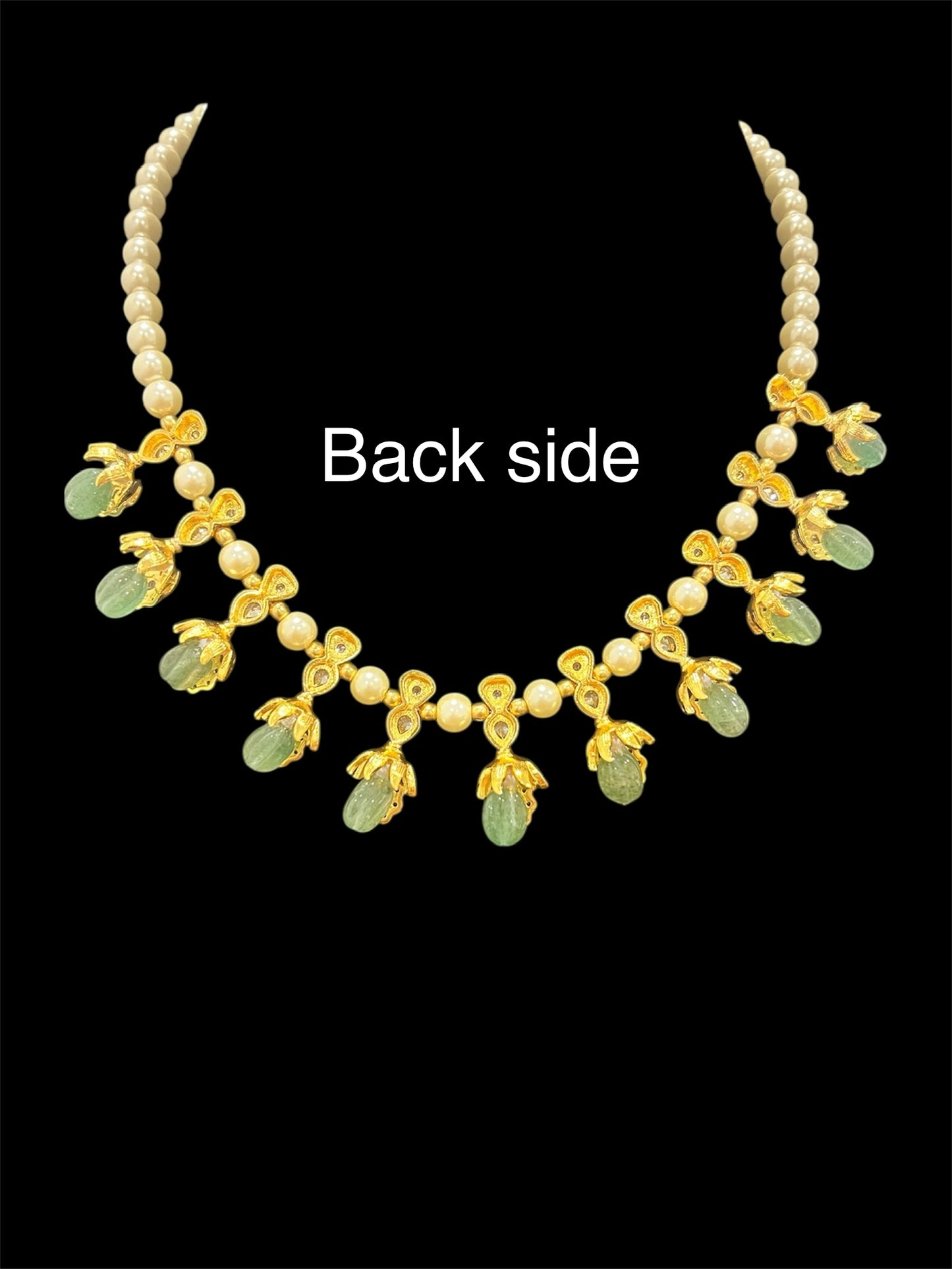 Pearls and Polki fusion Choker only