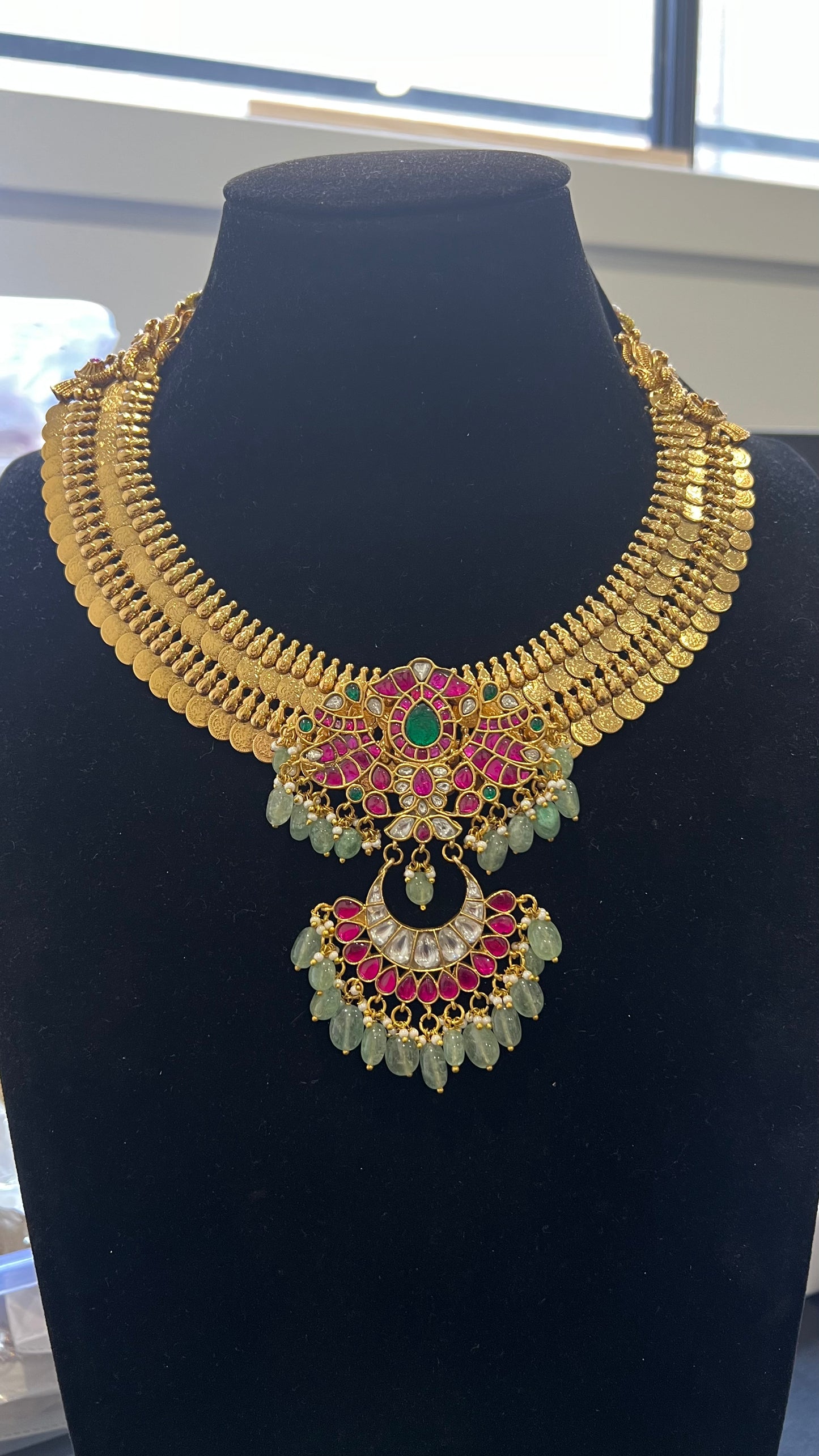 Jadau Kundan chandbali pendant