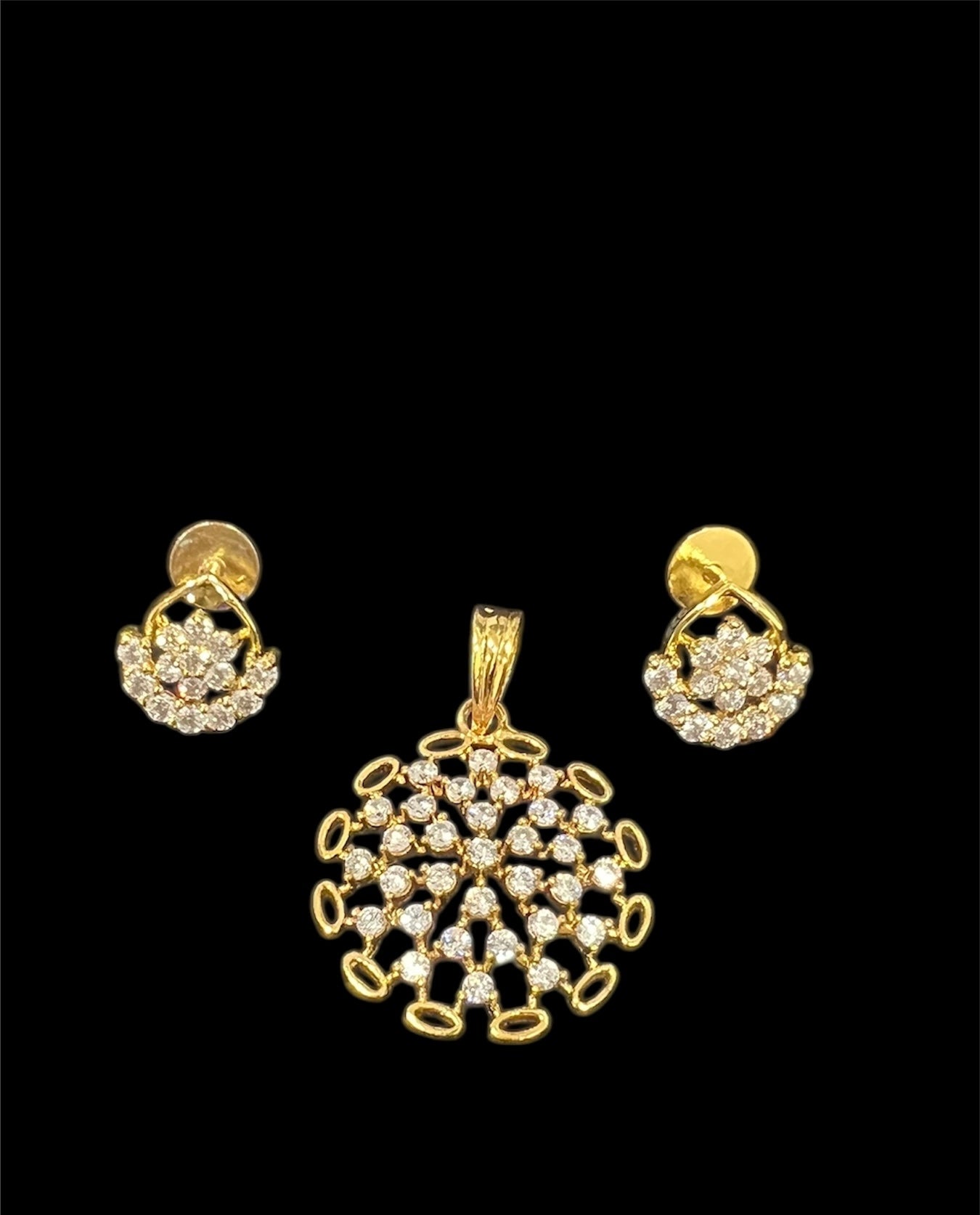 92.5 Silver Pendant and studs set