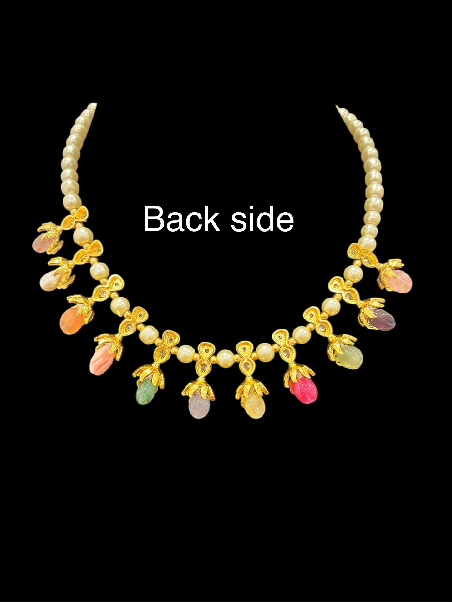 Pearls and Polki fusion Choker only