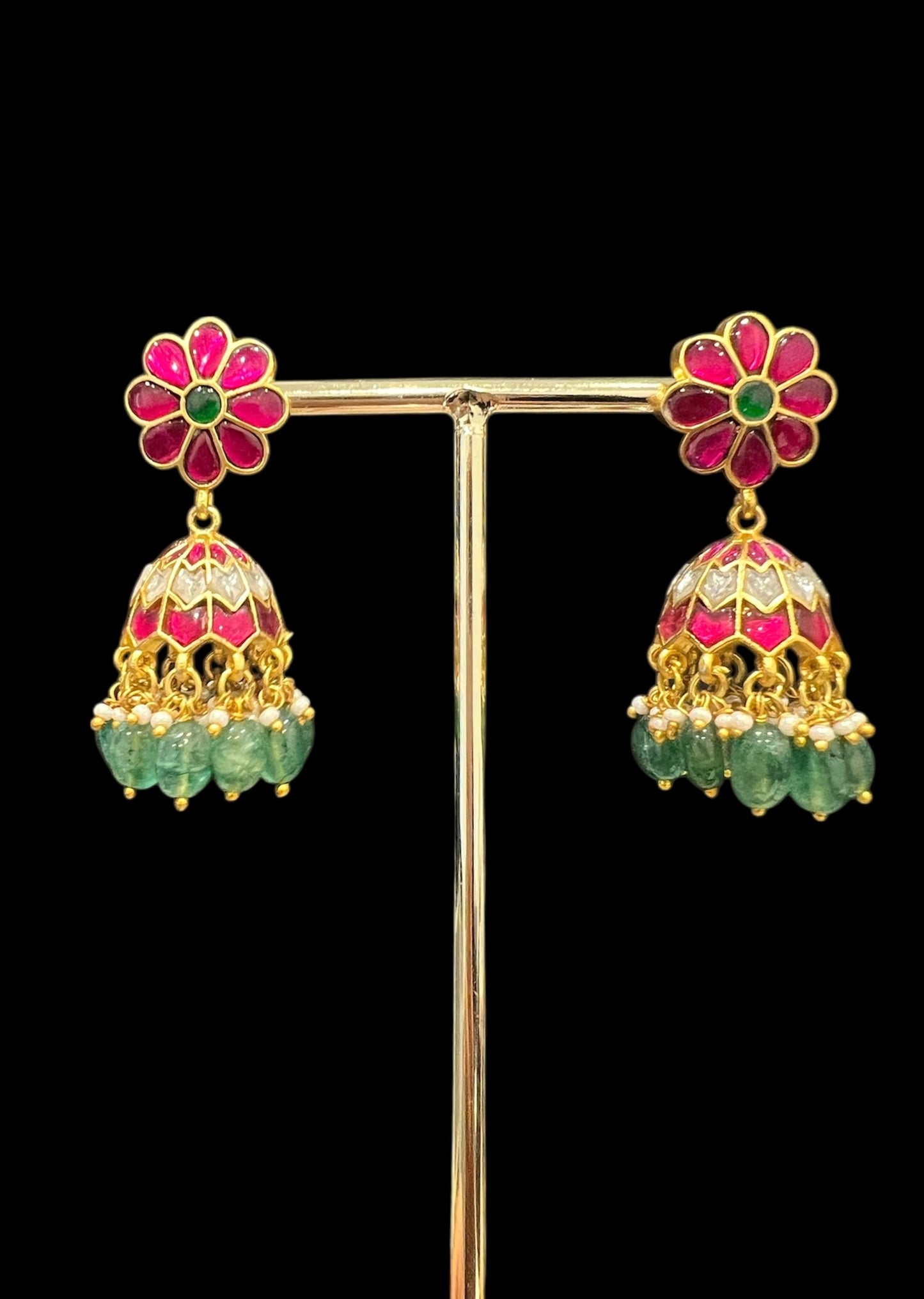 Jadau Kundan medium size Jhumkas