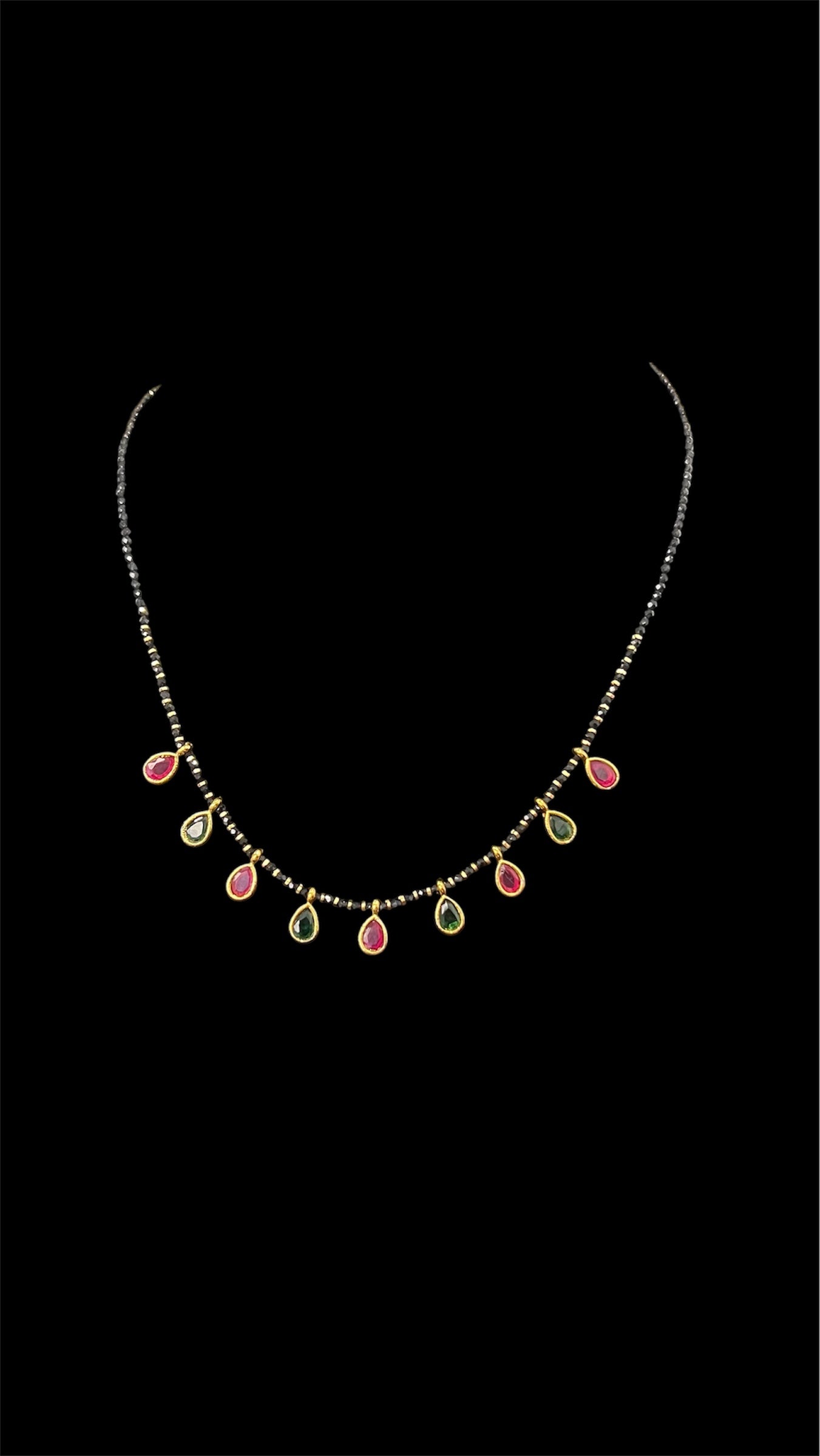 Multi drop Black beads
