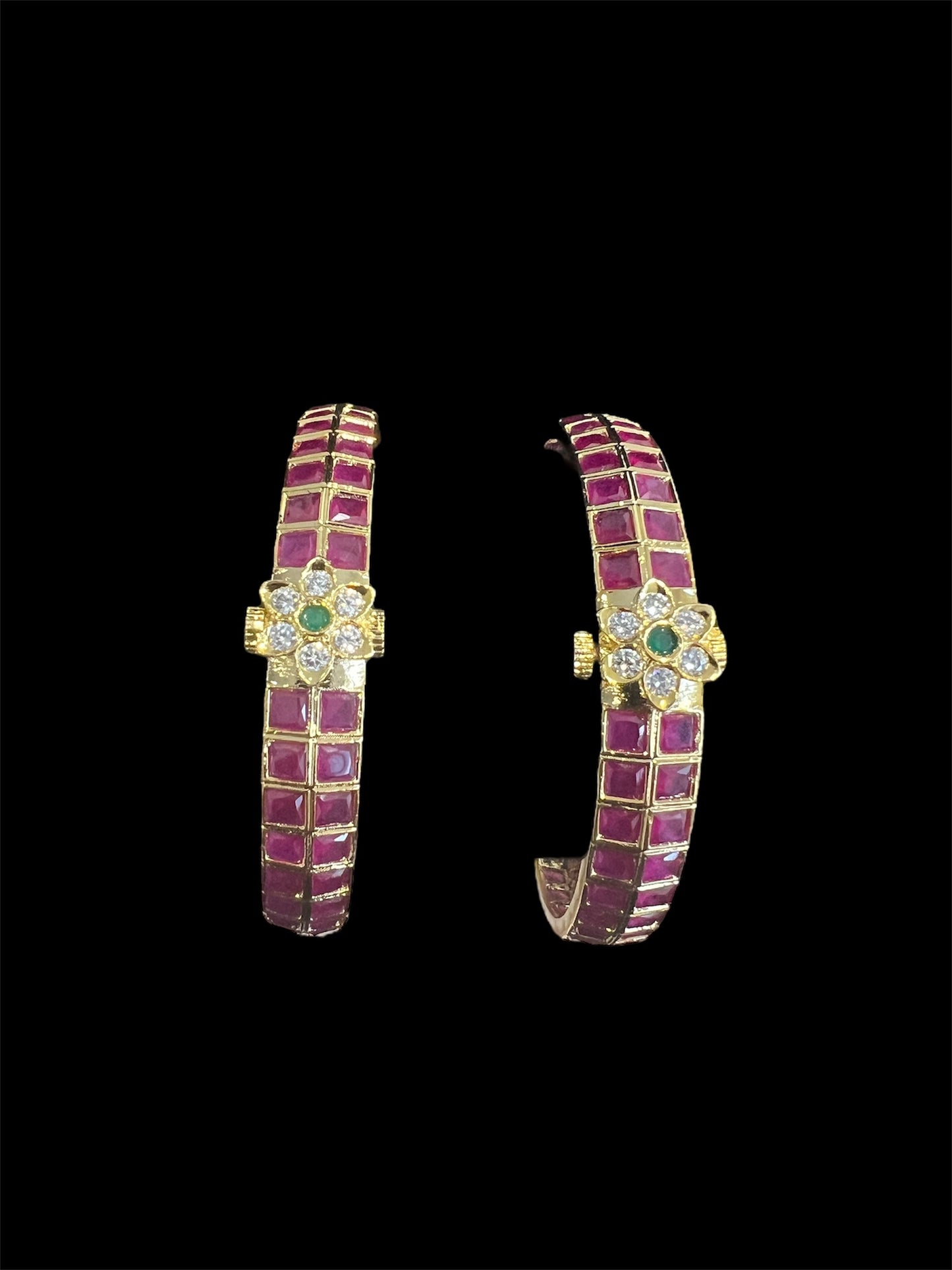 Kundan floral bangles