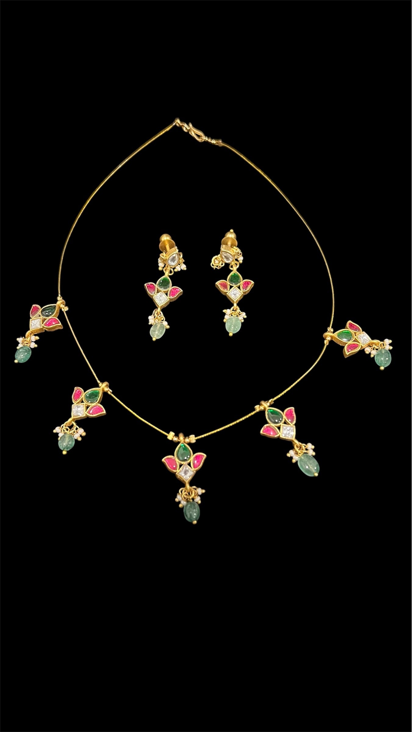 Jadau Kundan Invisible Chain set