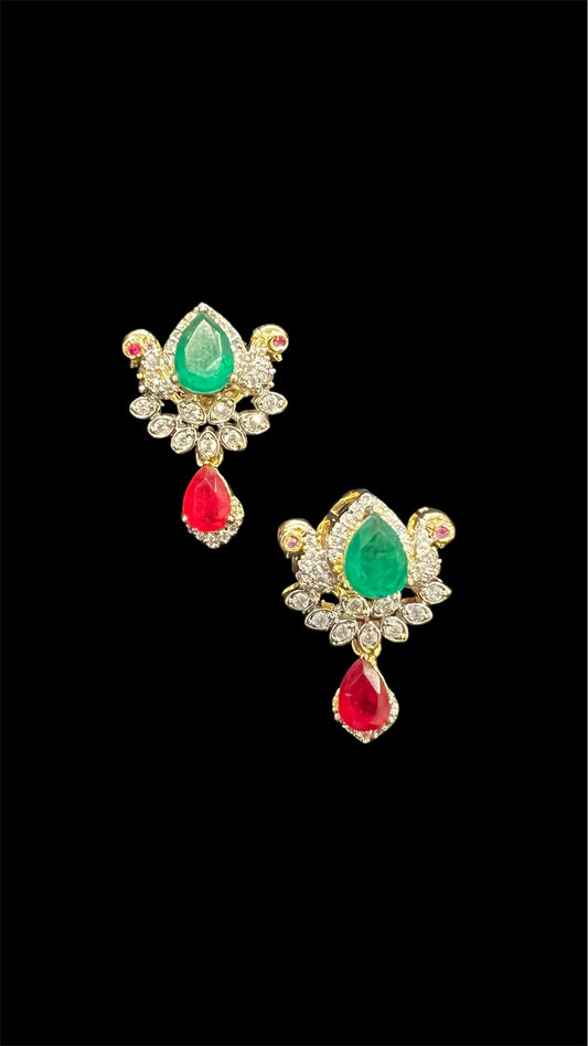 Peacock drops necklace set