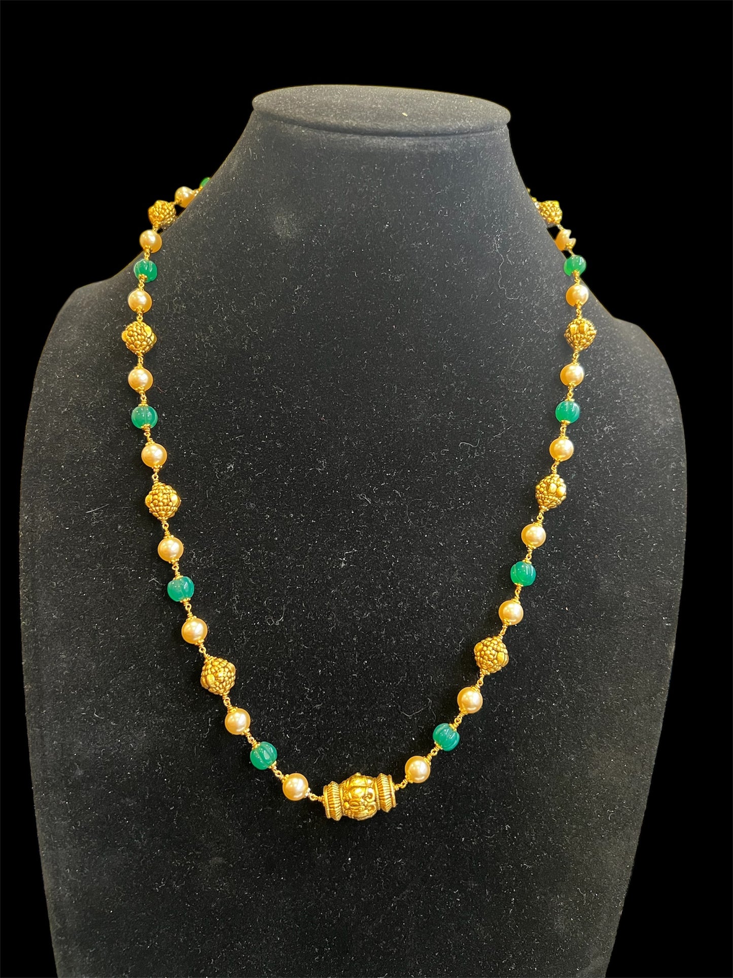 925 Silver Nakshi Beads Mala