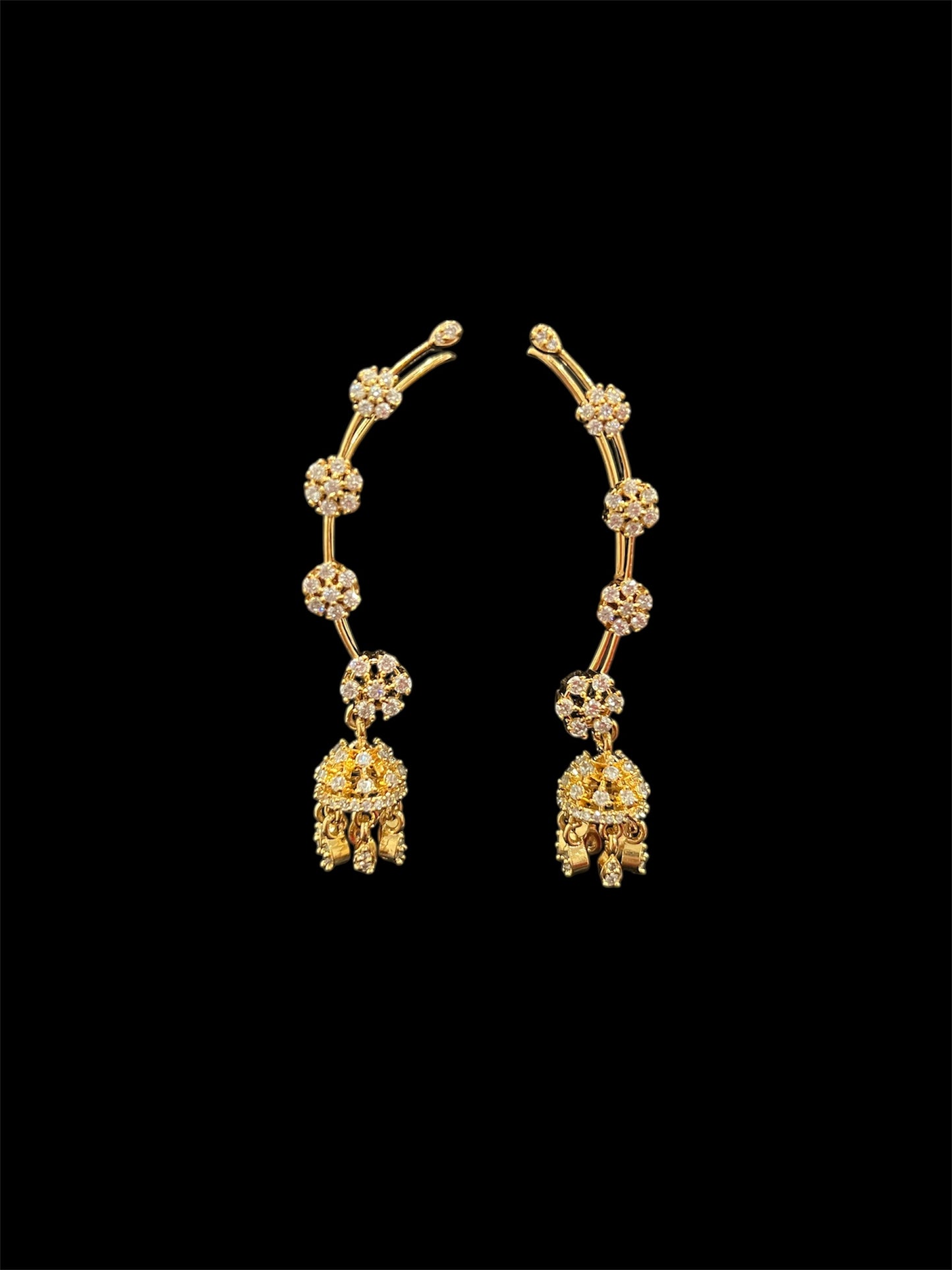 CZ ear cuffs jhumkas