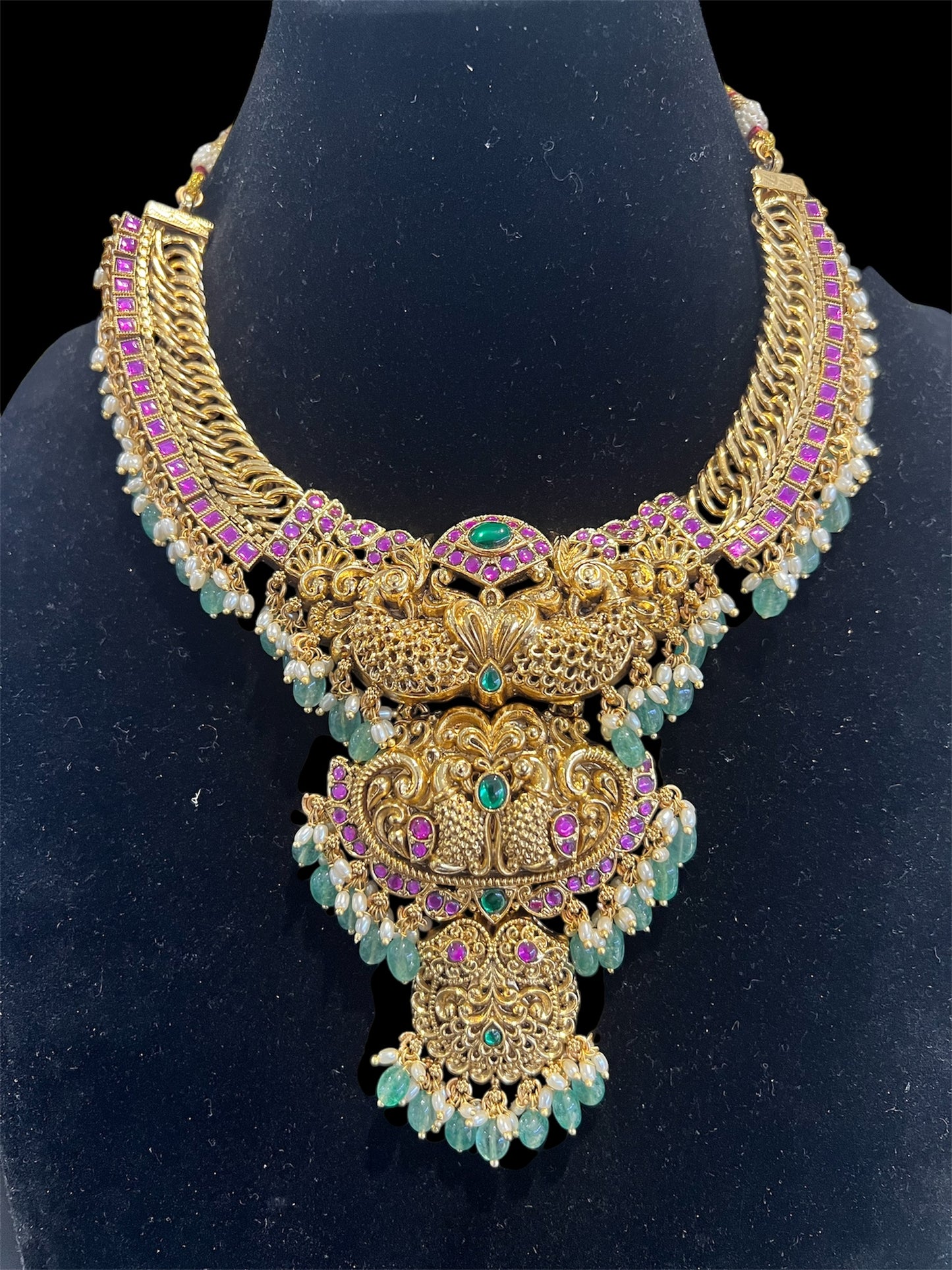 2 in 1 Kundan nakshi Haaram set
