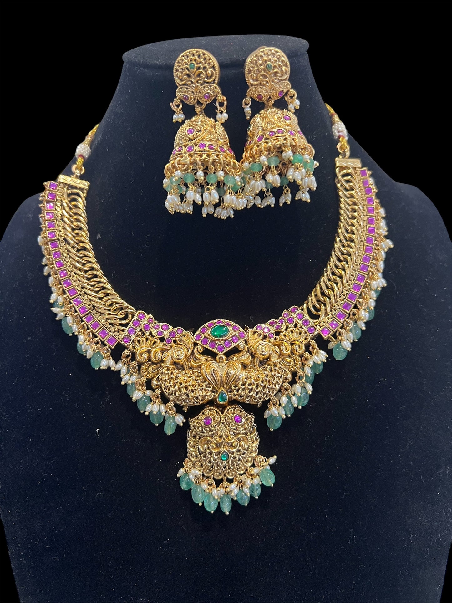 2 in 1 Kundan nakshi Haaram set
