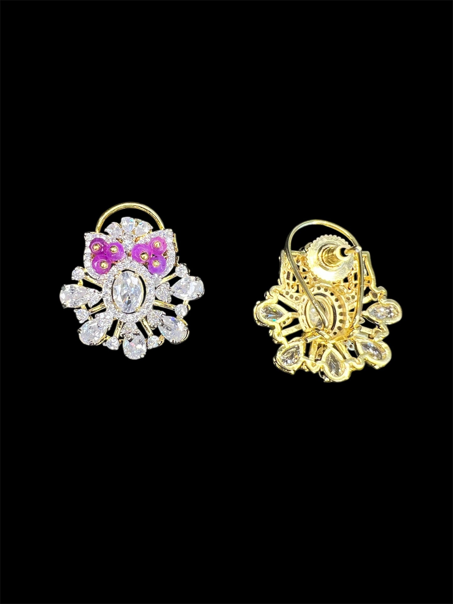 Amethyst floral pendant set