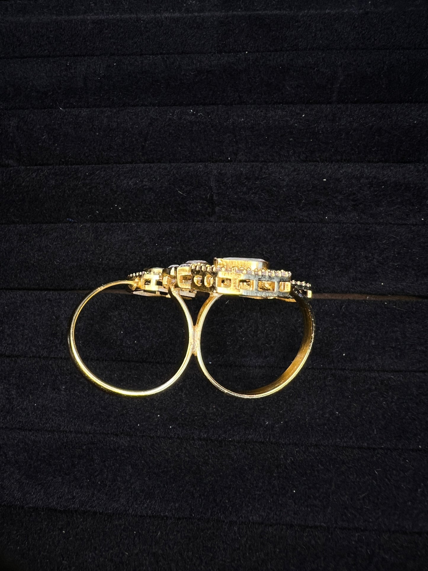 Cocktail Two Finger Polki Ring