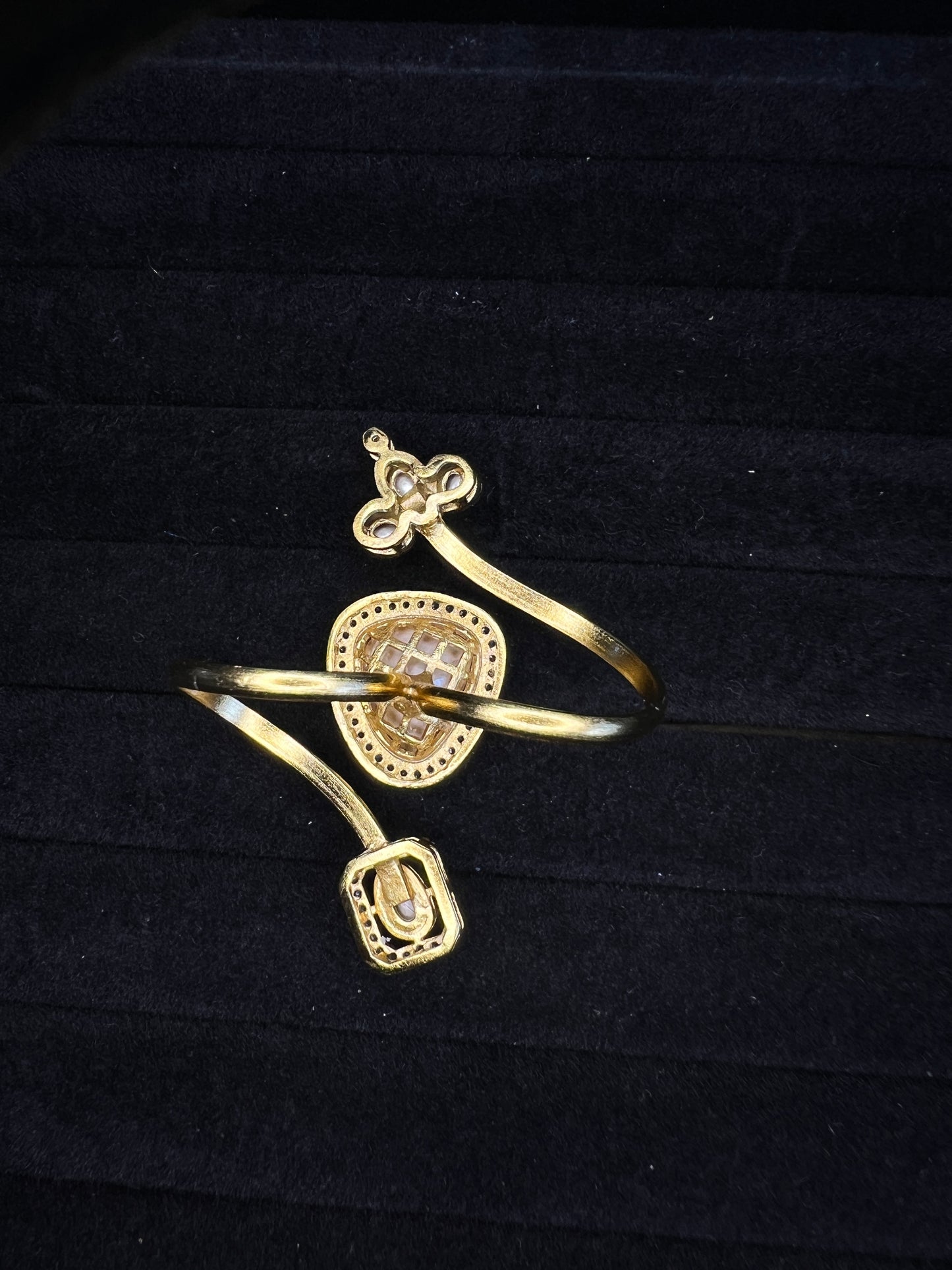 Two Finger Polki Ring