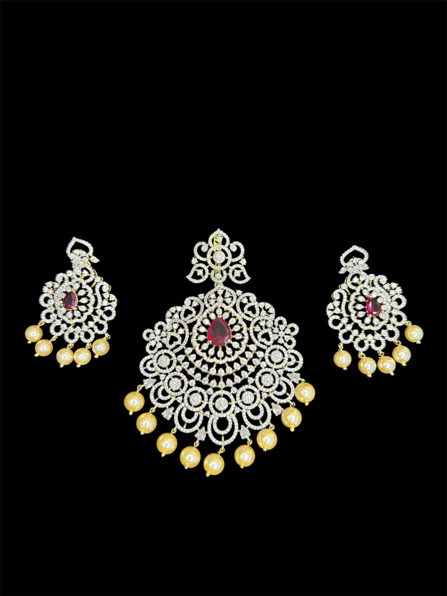 Statement CZ Pendant set