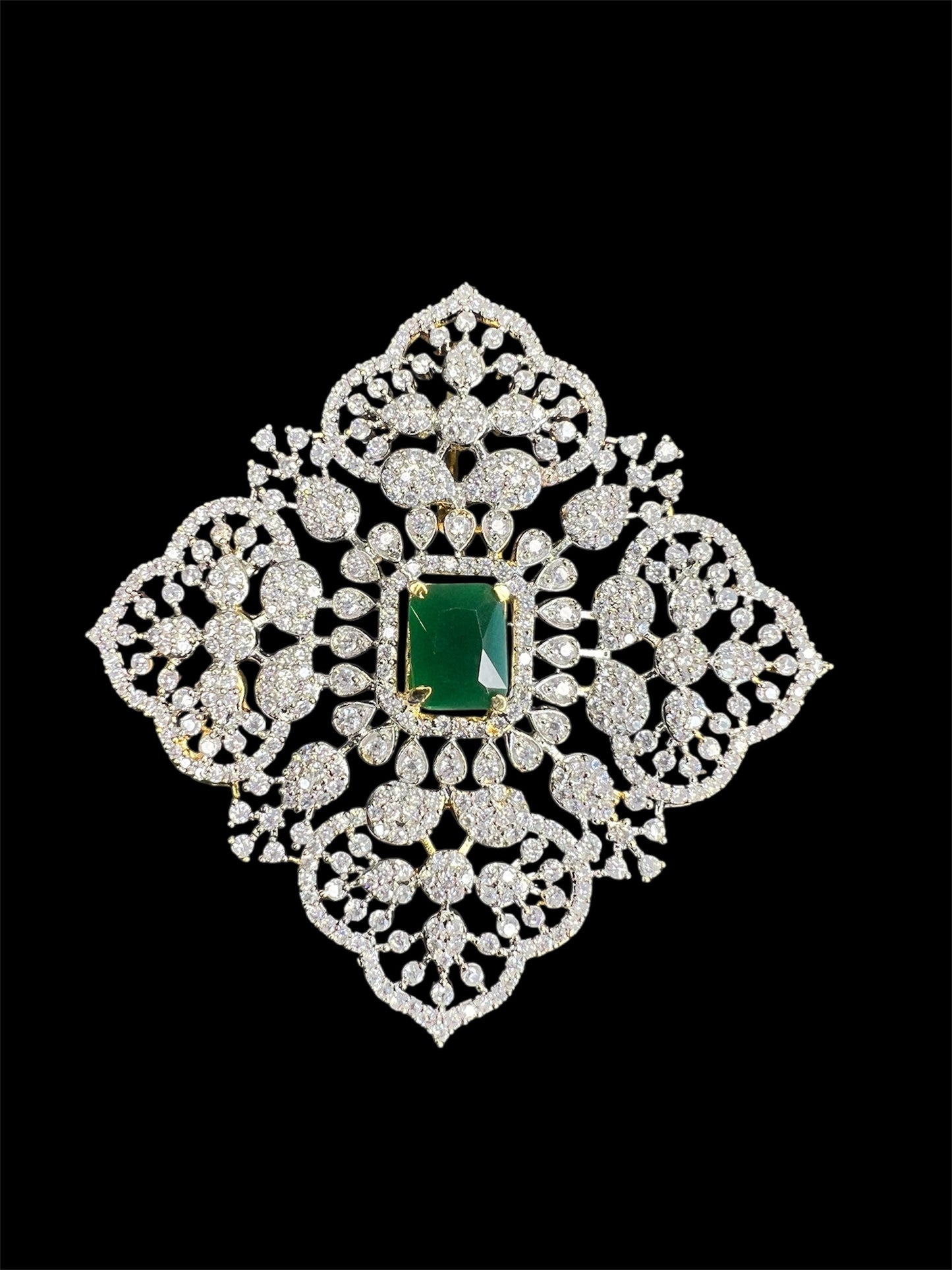 Square CZ pendant and studs