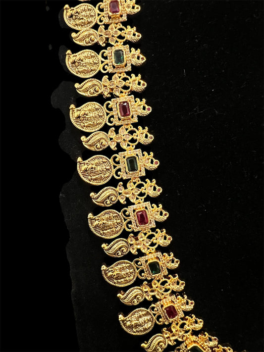 Ramparivar mango mala in kemp stones