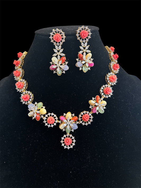 Fusion Coral Necklace Set
