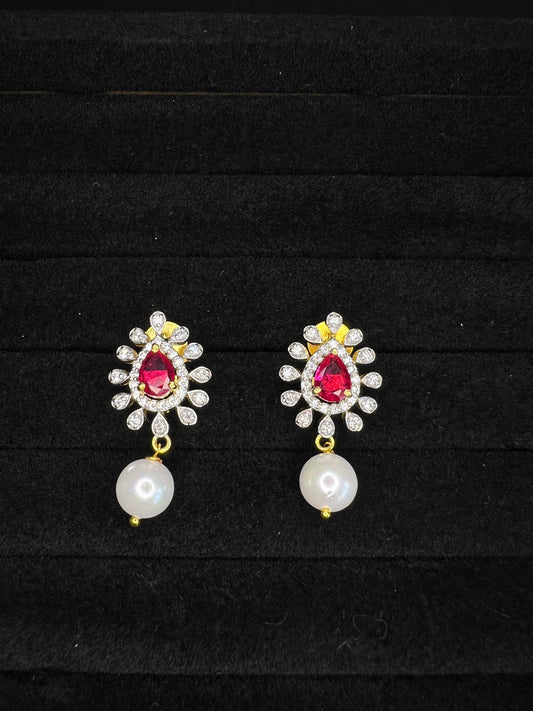 925 Silver Changeable earrings with pearls