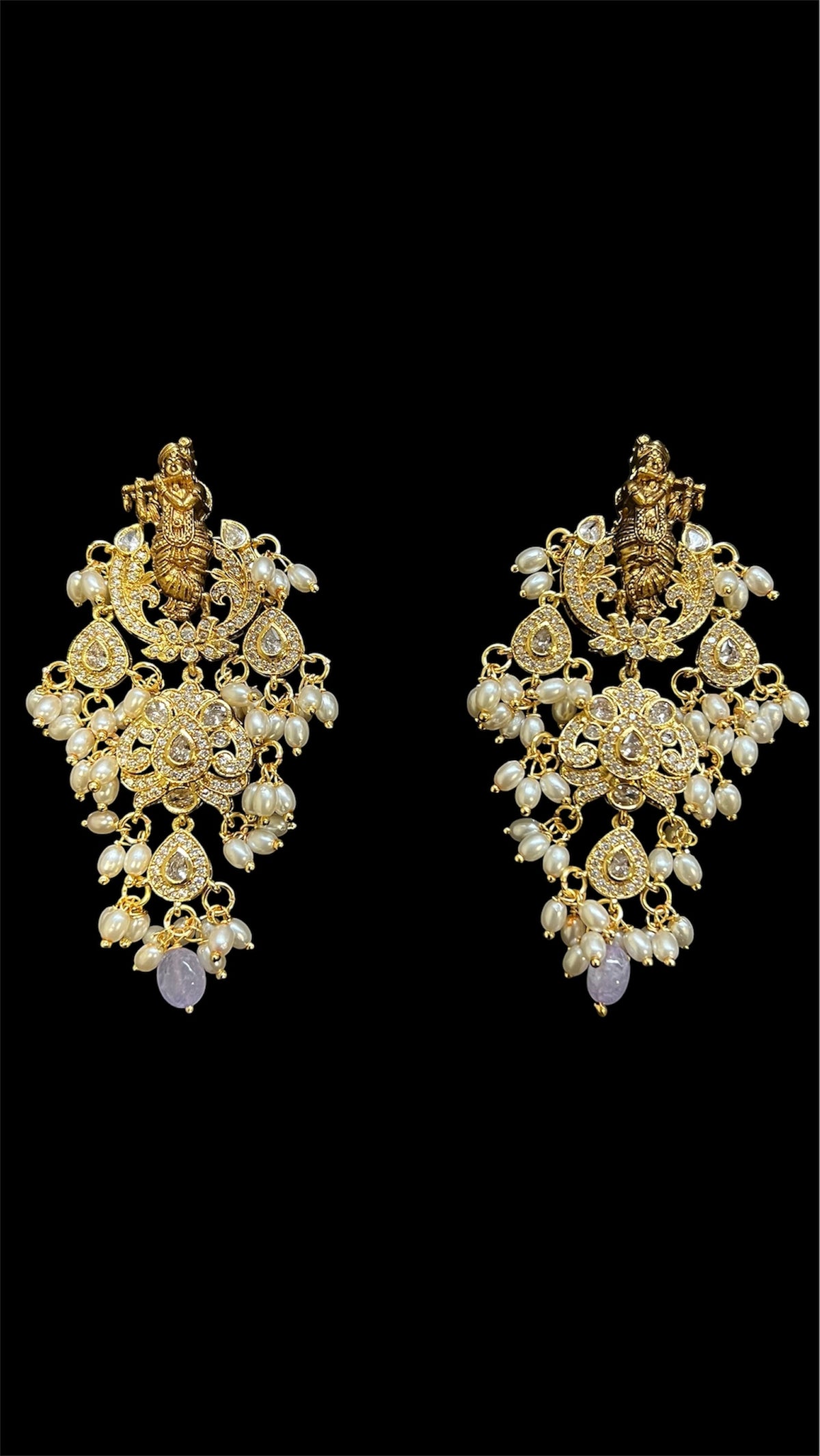 Krishna motif earrings
