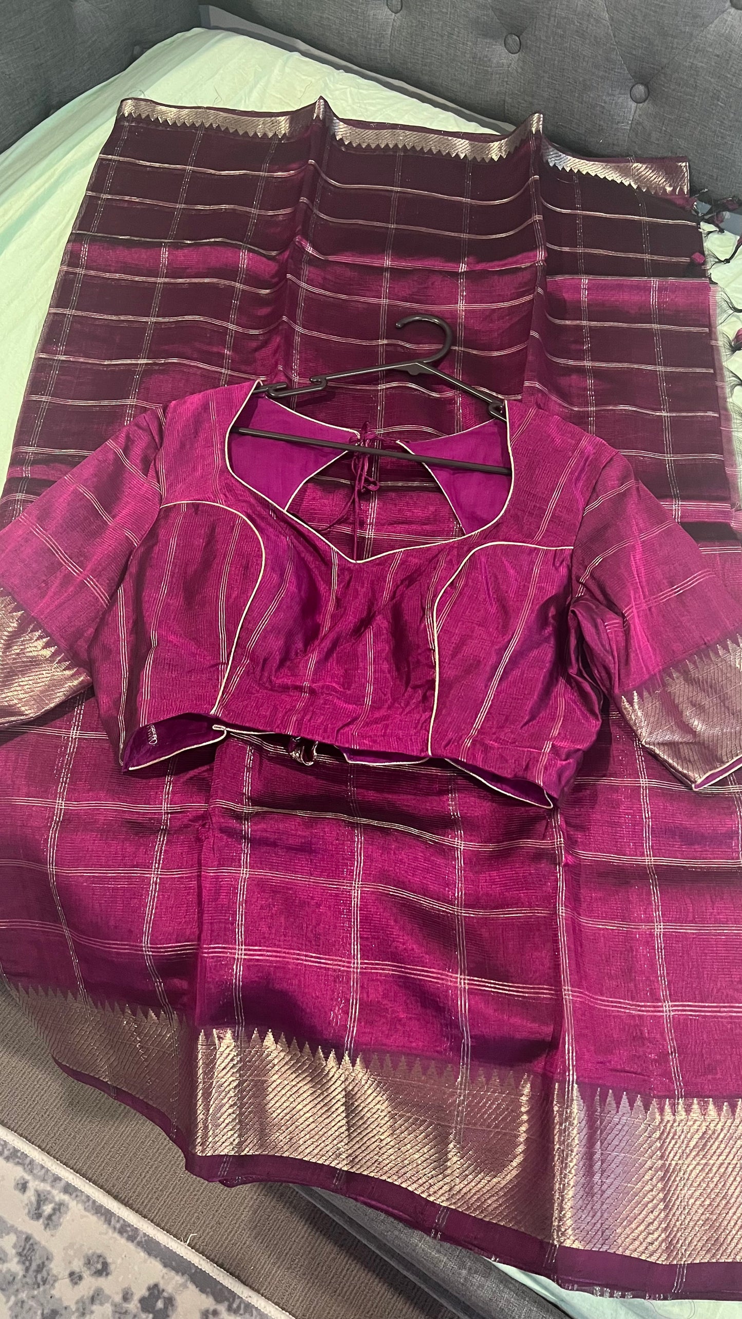 Handloom Mangalagiri Saree with Blouse