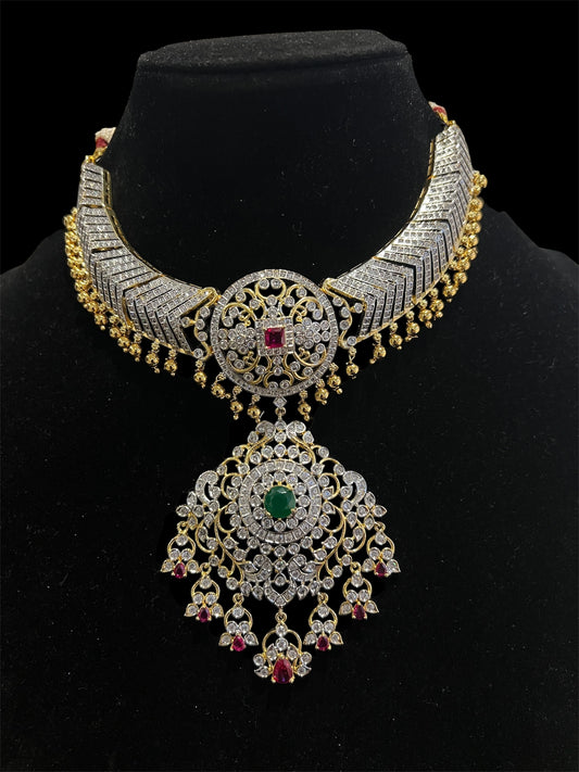 Diamond look Tussi Necklace set
