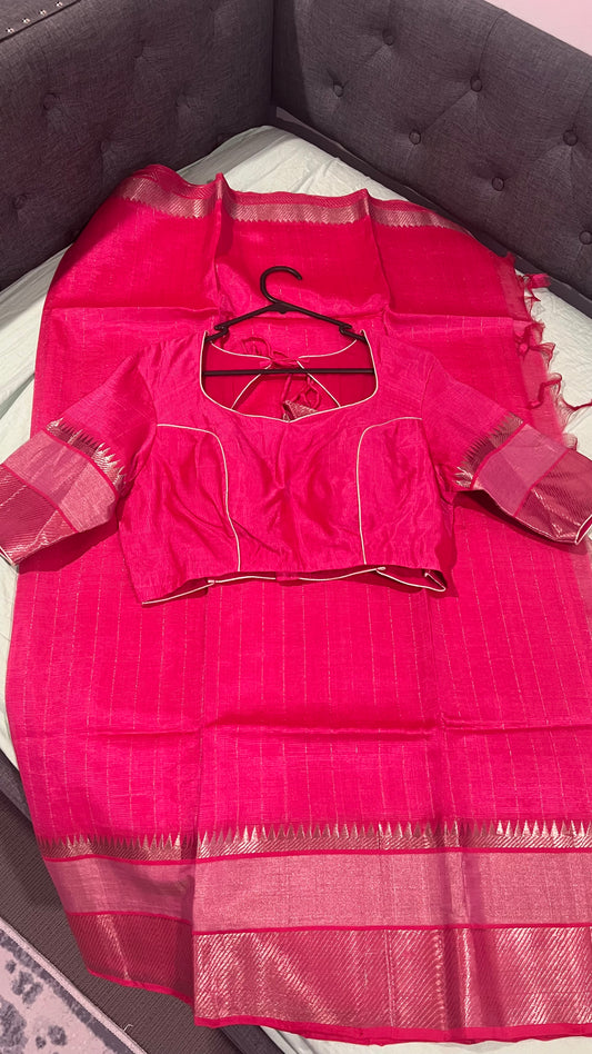 Handloom Mangalagiri Saree with Blouse