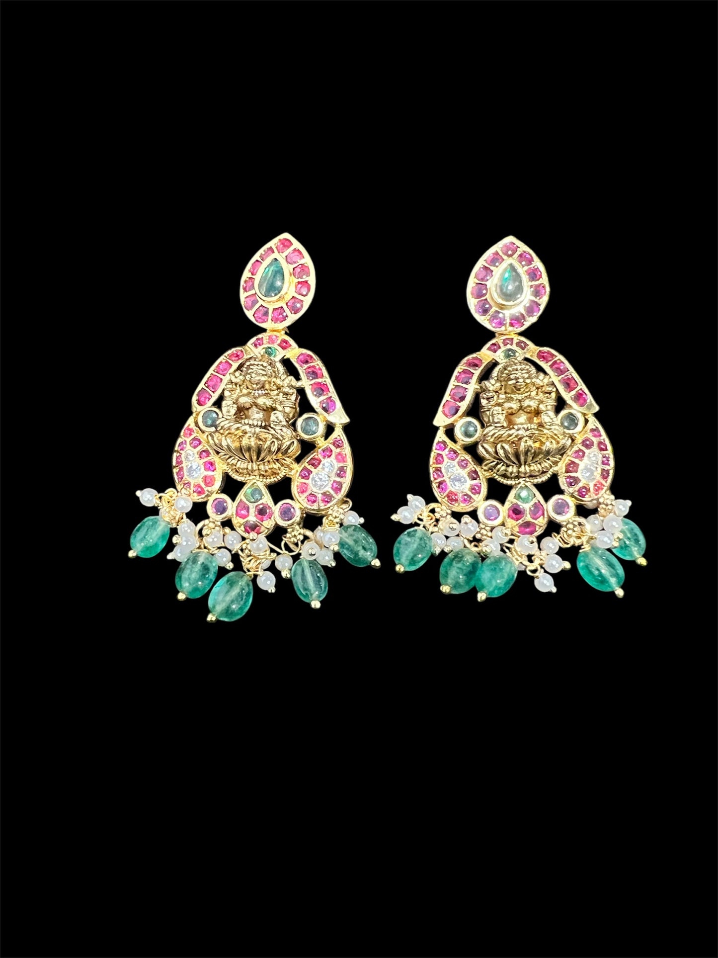 Nakshi gold look long haaram set