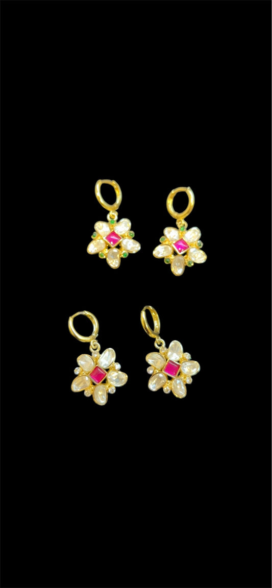 Moissanite Drop Bali earrings