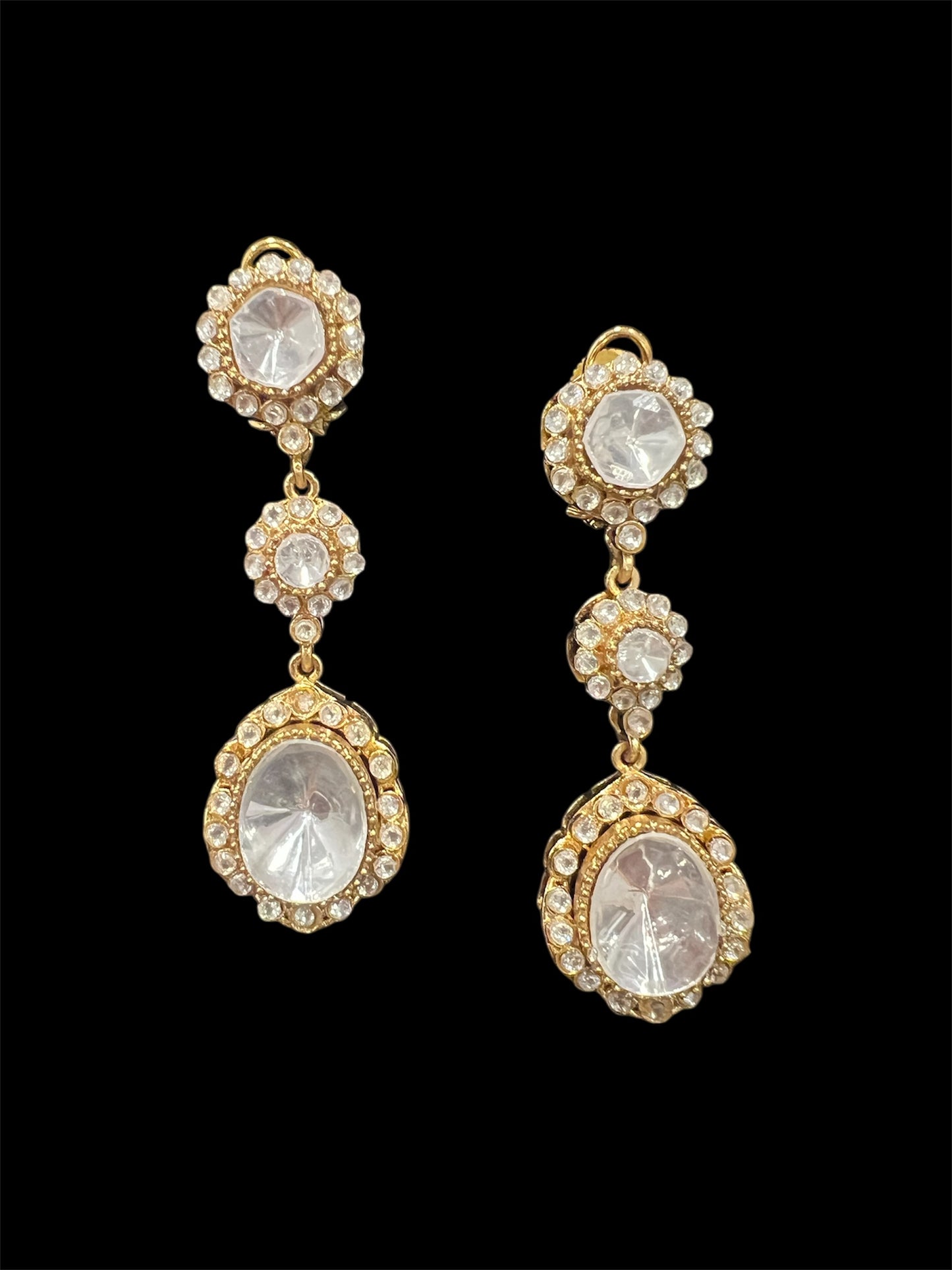 Moissanite Polki Earrings