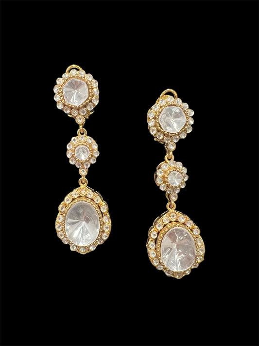 Moissanite Polki Earrings