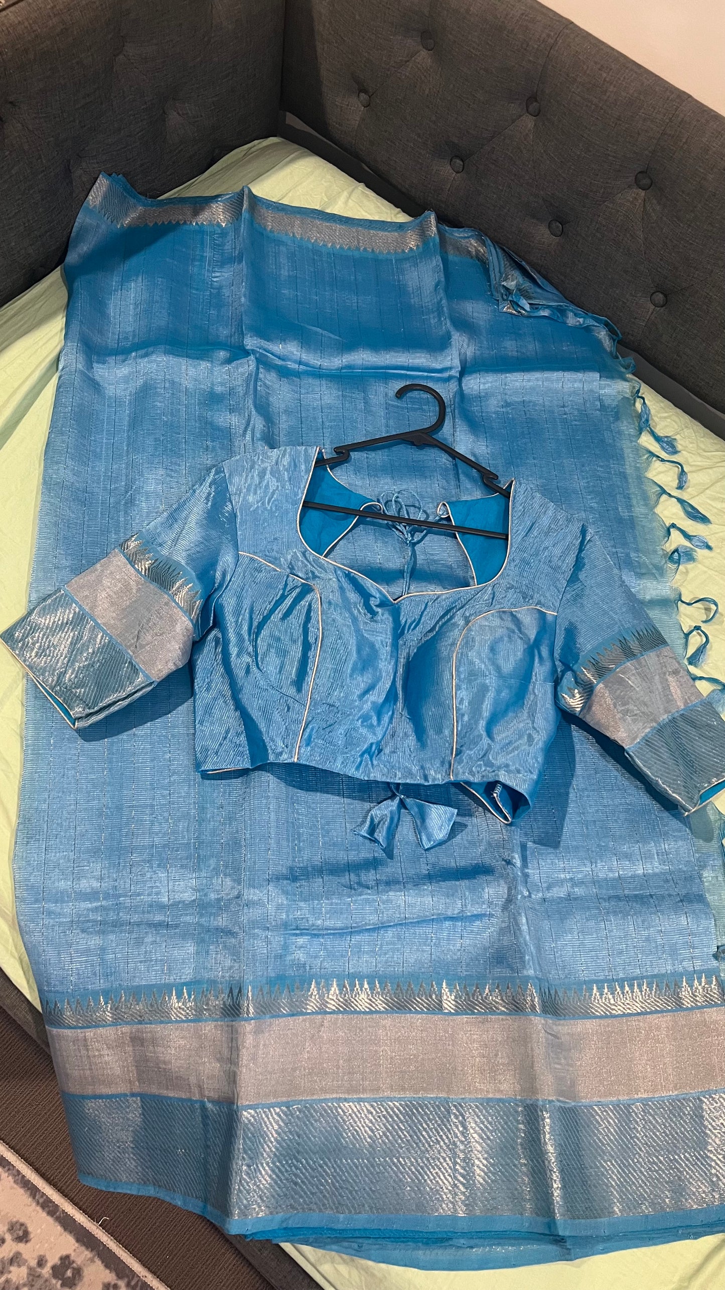 Handloom Mangalagiri Saree with Blouse