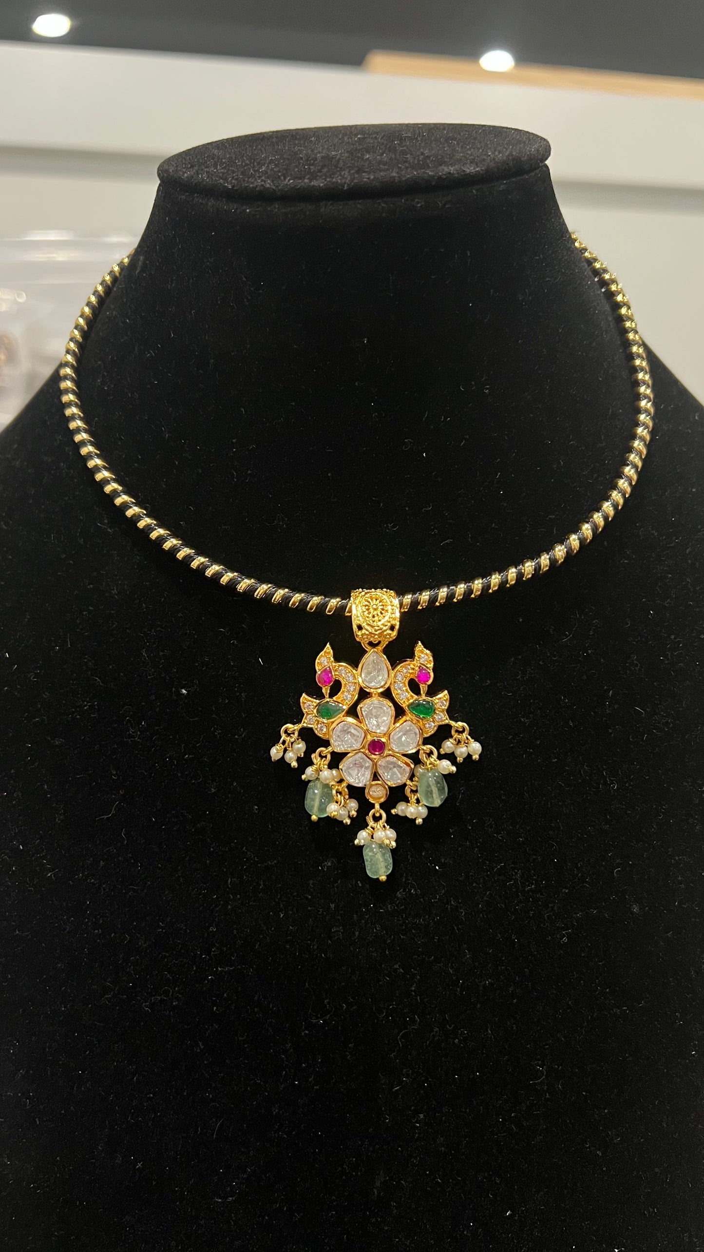 Gold look pendant set
