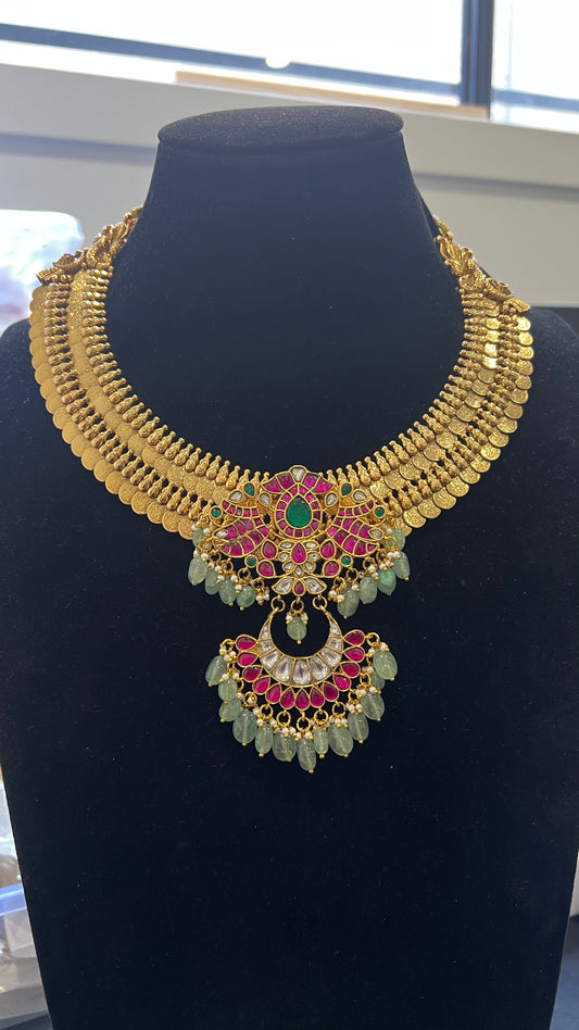 Jadau Kundan chandbali pendant