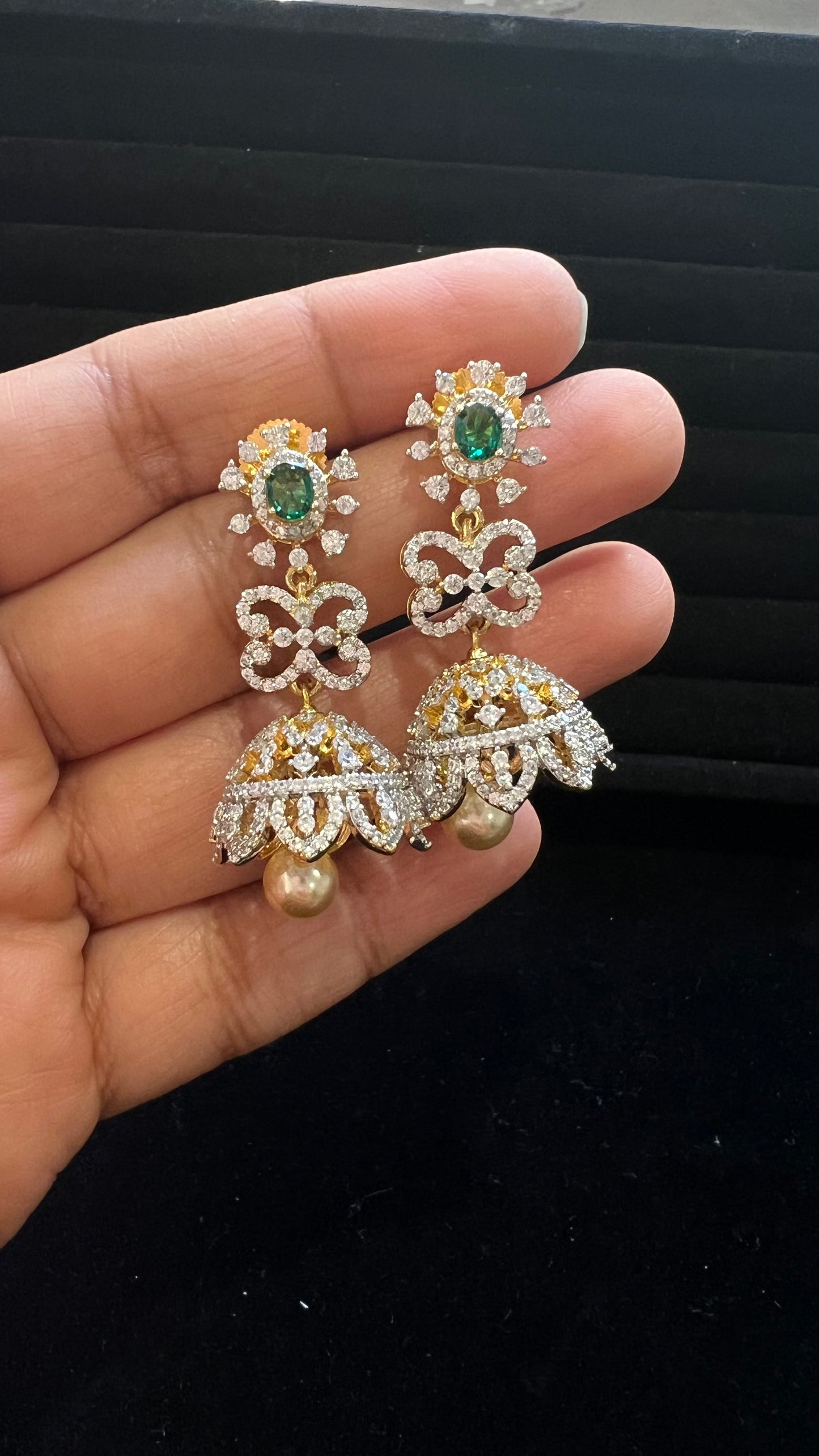 Diamond look Small Jhumkas
