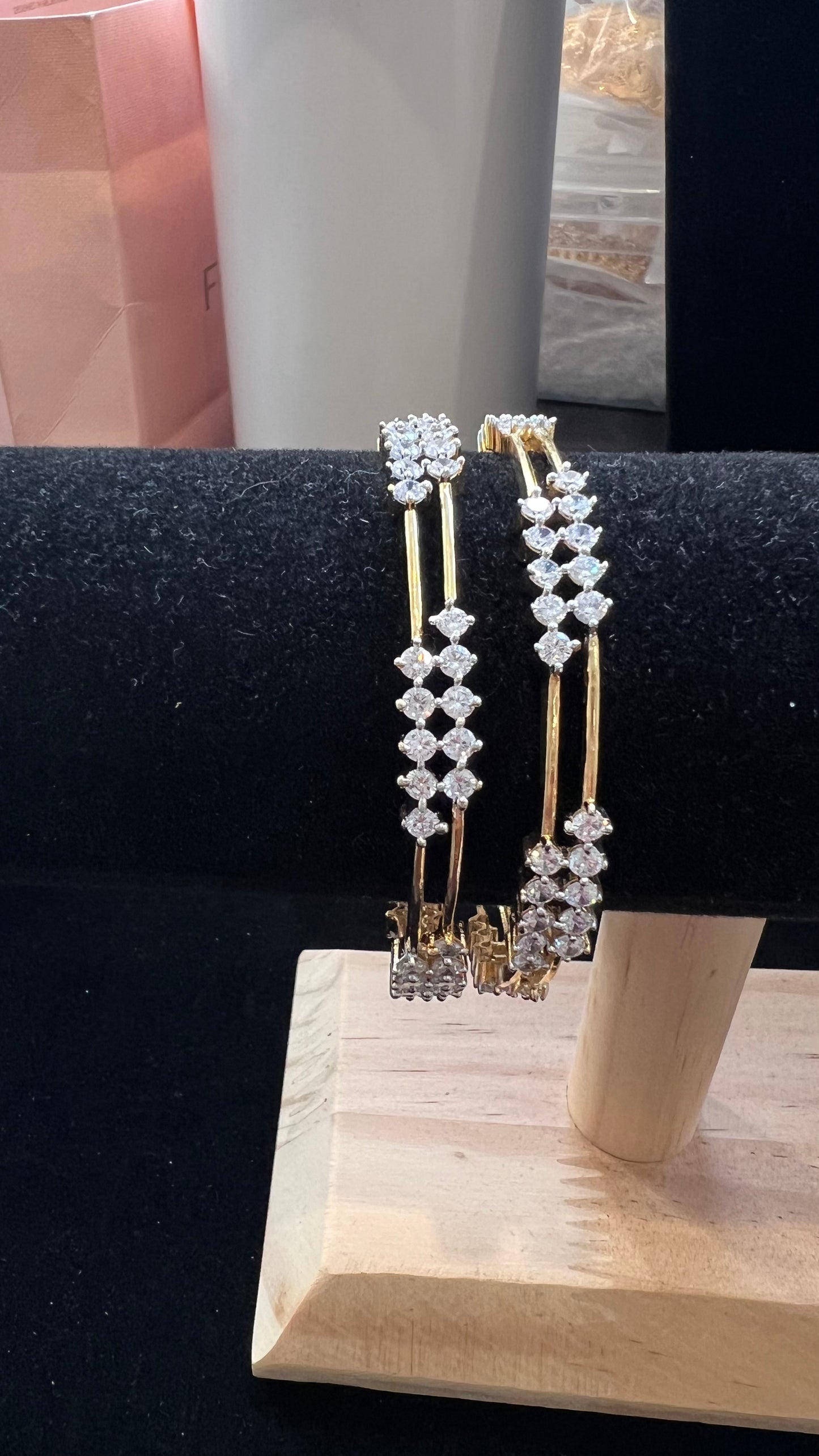 Diamond look bangles