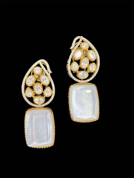 Moissanite Polki earrings
