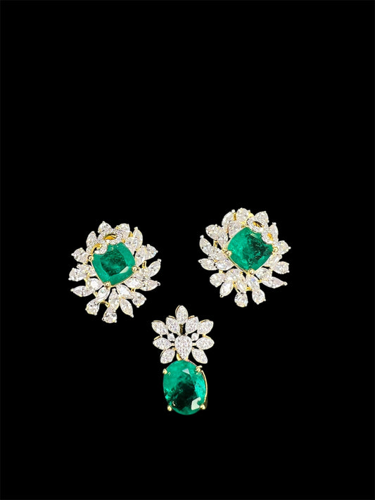 CZ pendant and Studs set