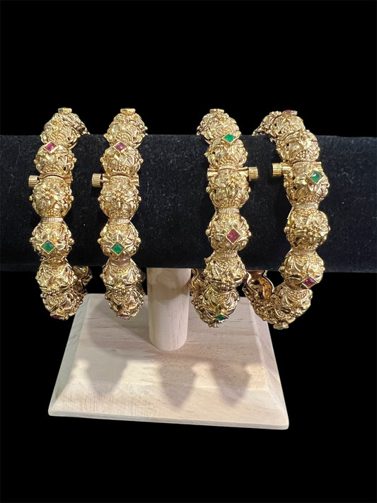 Temple gold look Bangles