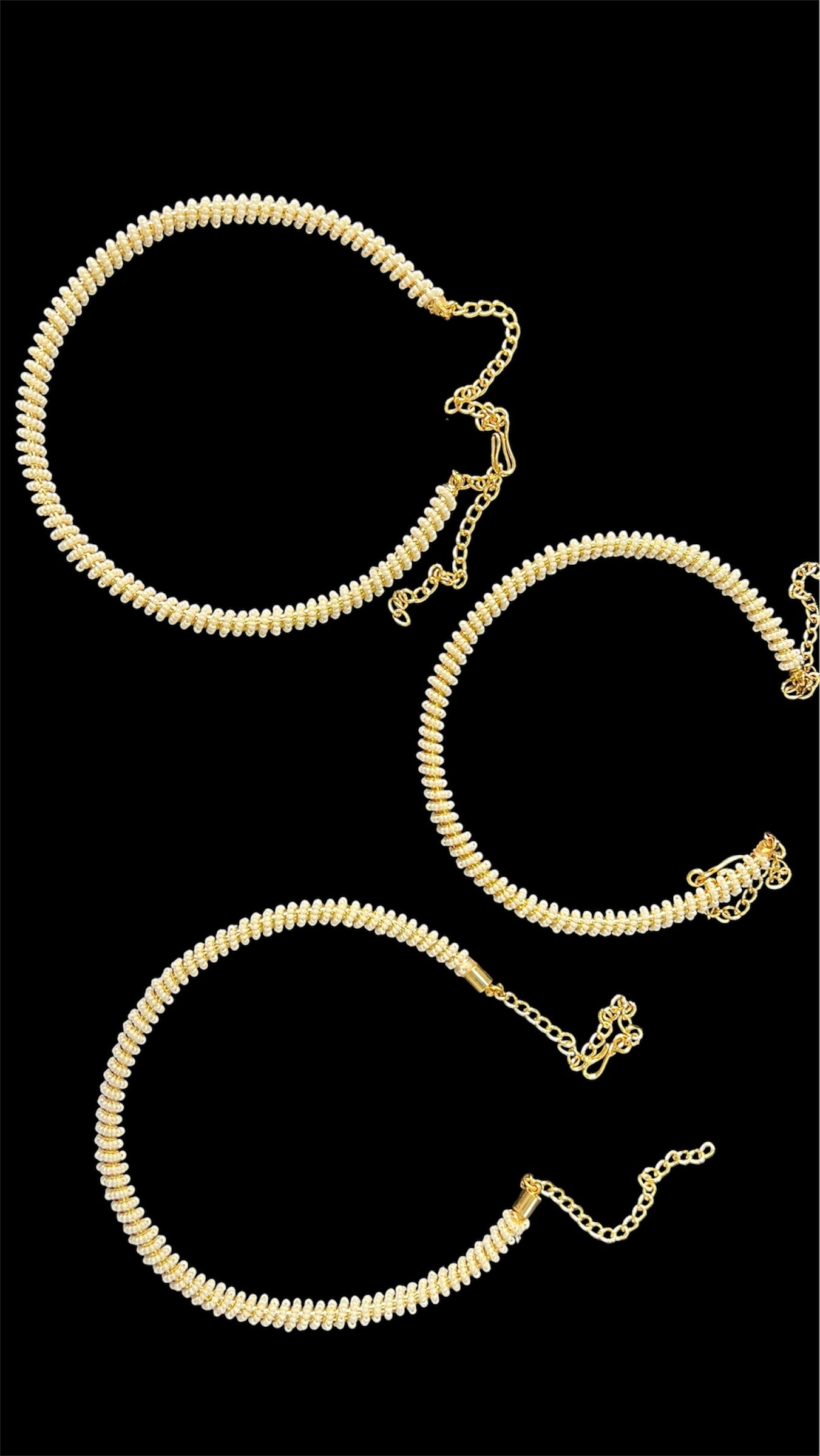 Pearl and Gold thread Hasli